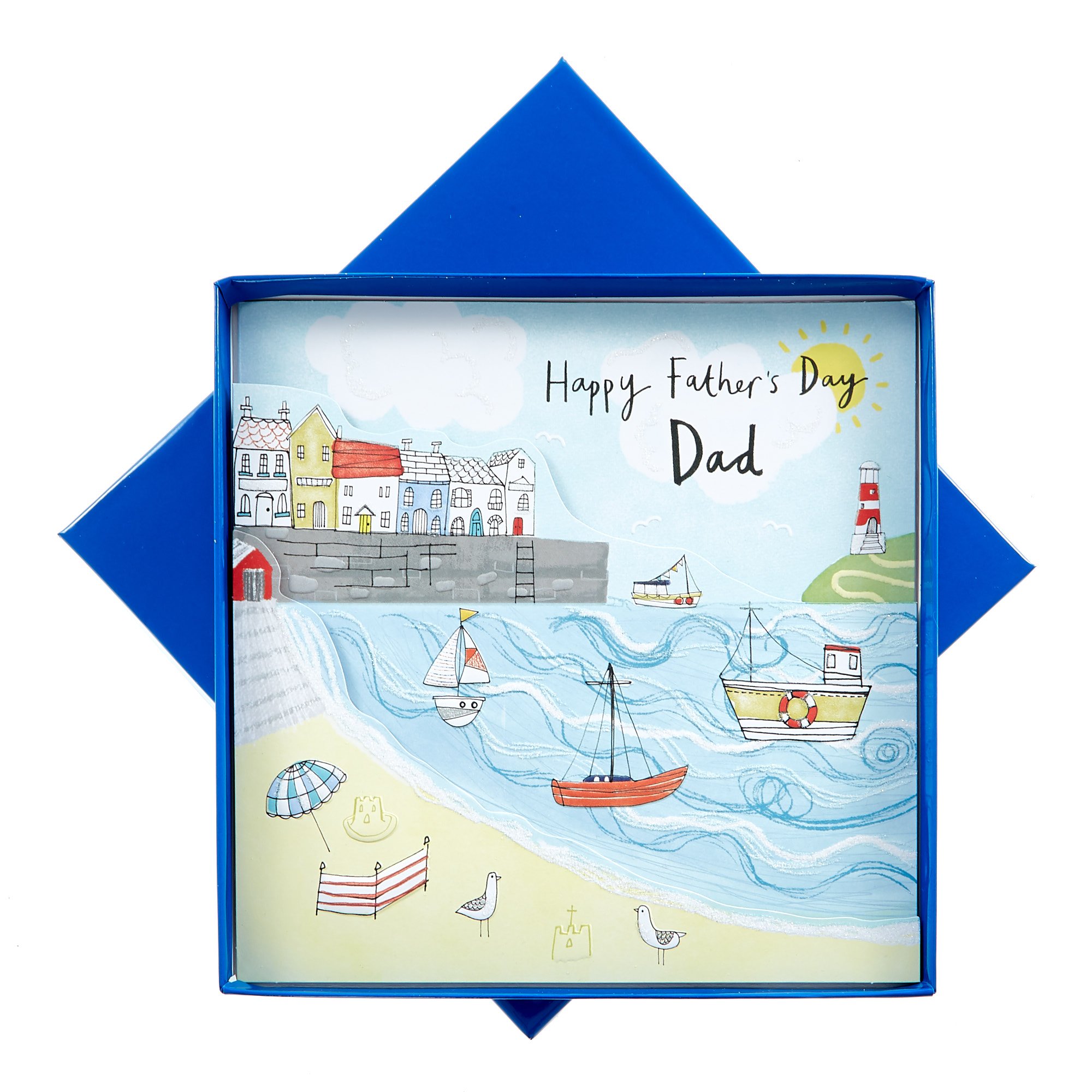 Buy Boxed Father's Day Card Dad, Coastal Scene for GBP 2.29 Card
