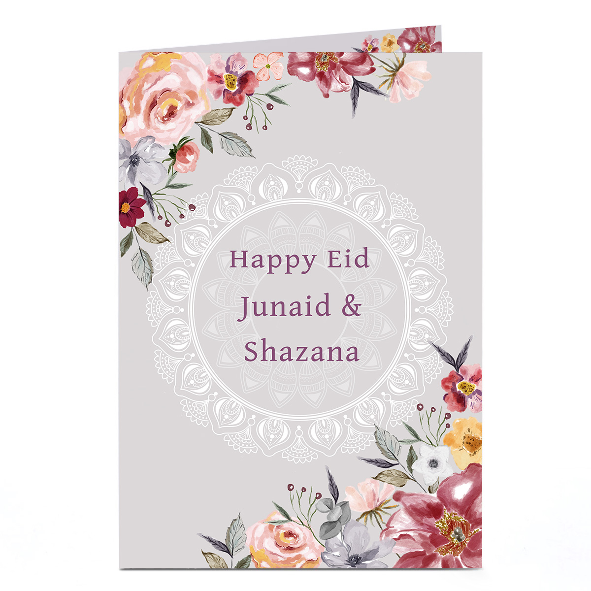 Personalised Eid Card - To Both, Floral
