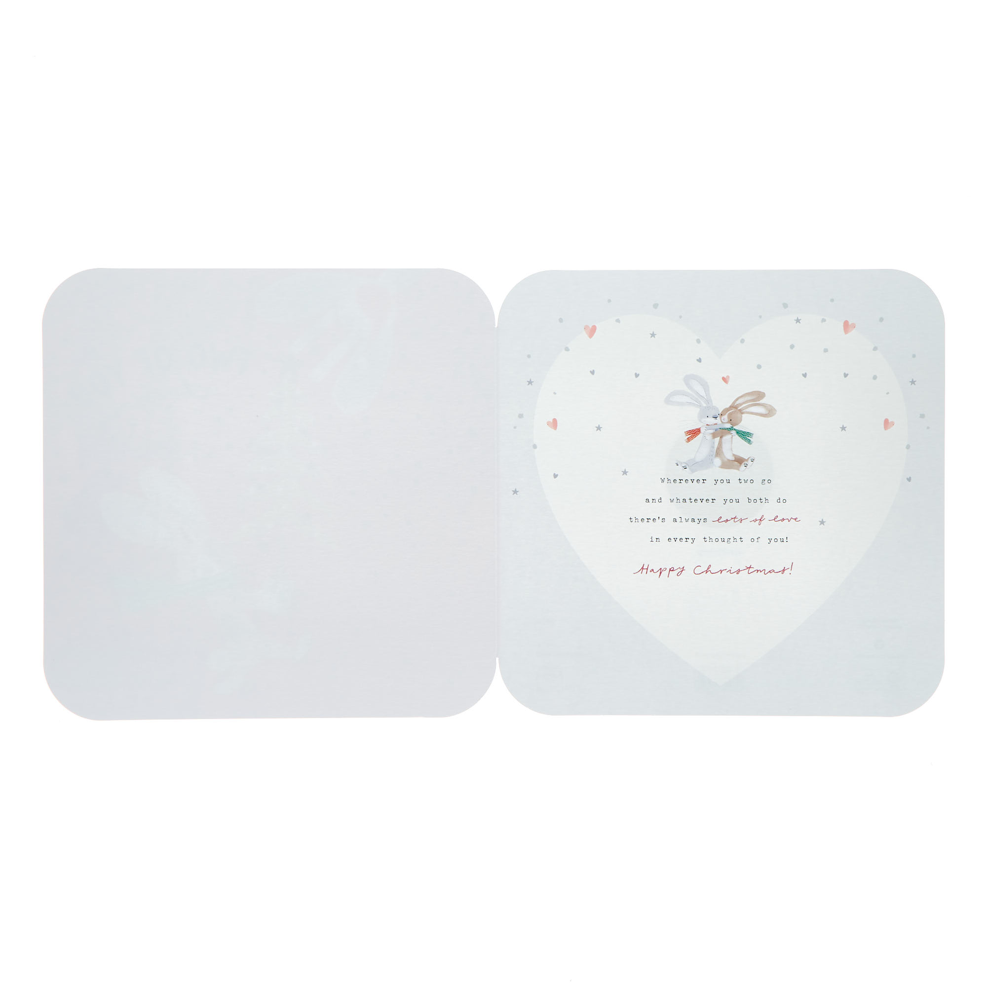 Platinum Two Of You Bunnies & Tree Christmas Card