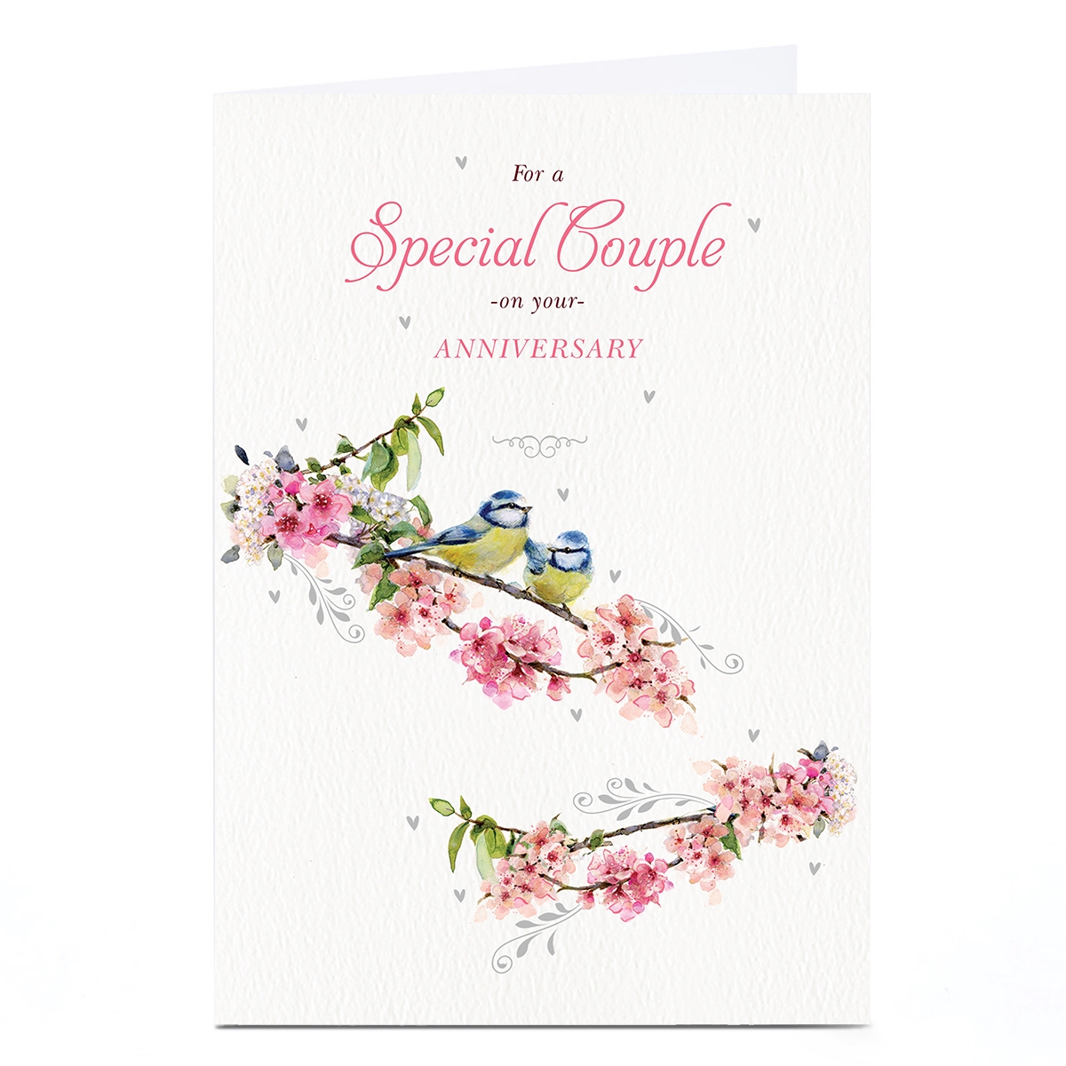 Anniversary Card - Blue Tits on Blossom, Special Couple