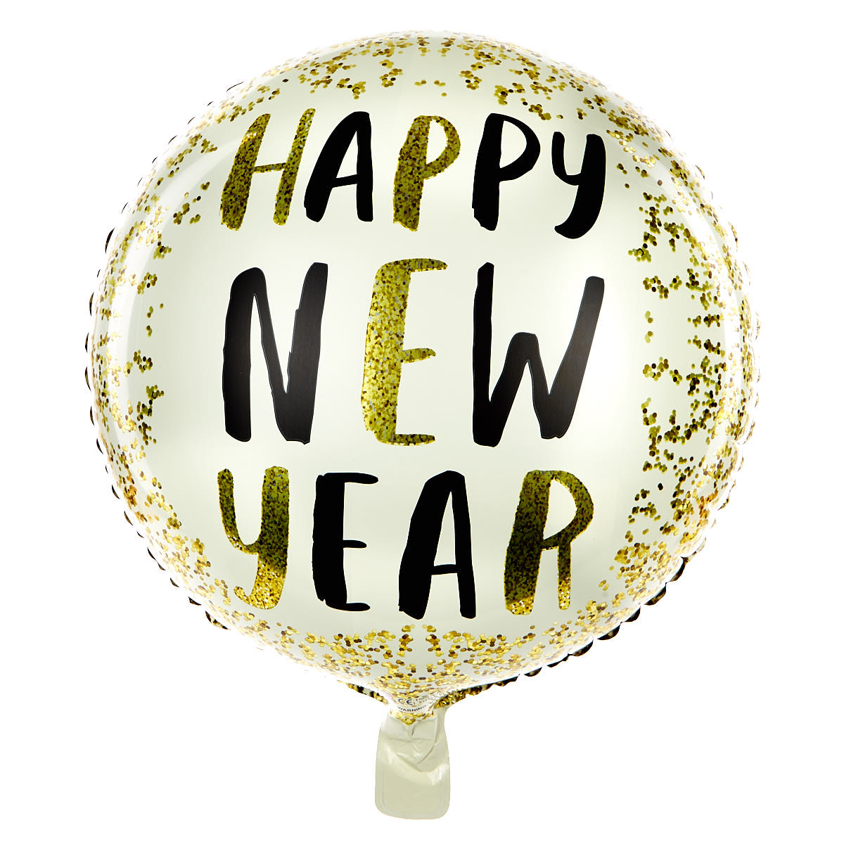 Sparkling Gold Happy New Year Foil Helium Balloon