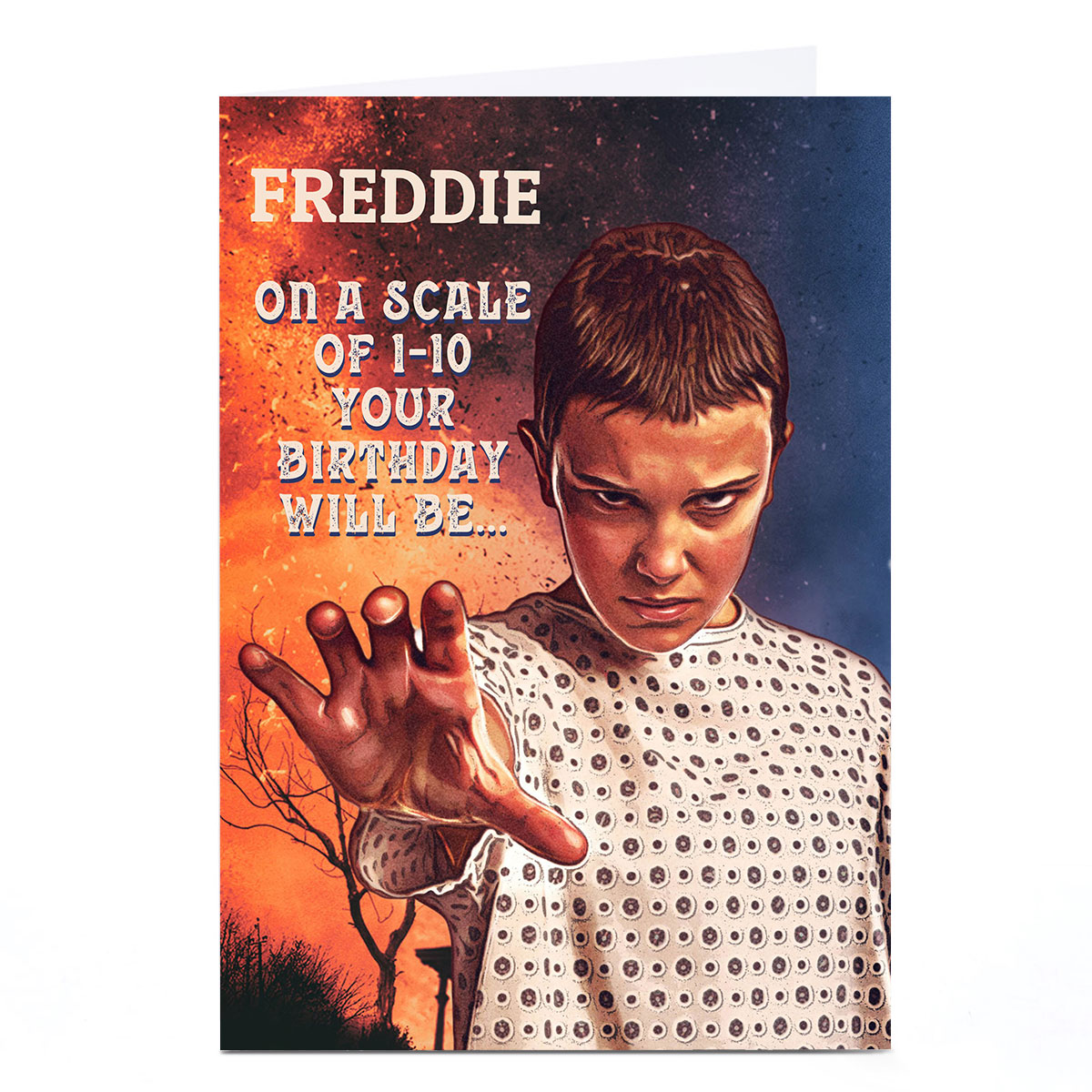 Photo Birthday Card - Eleven Stranger Things