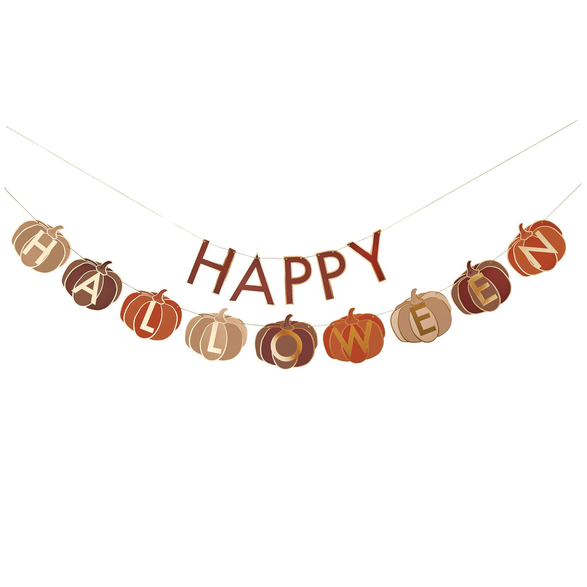 Pumpkin Happy Halloween Card Banner
