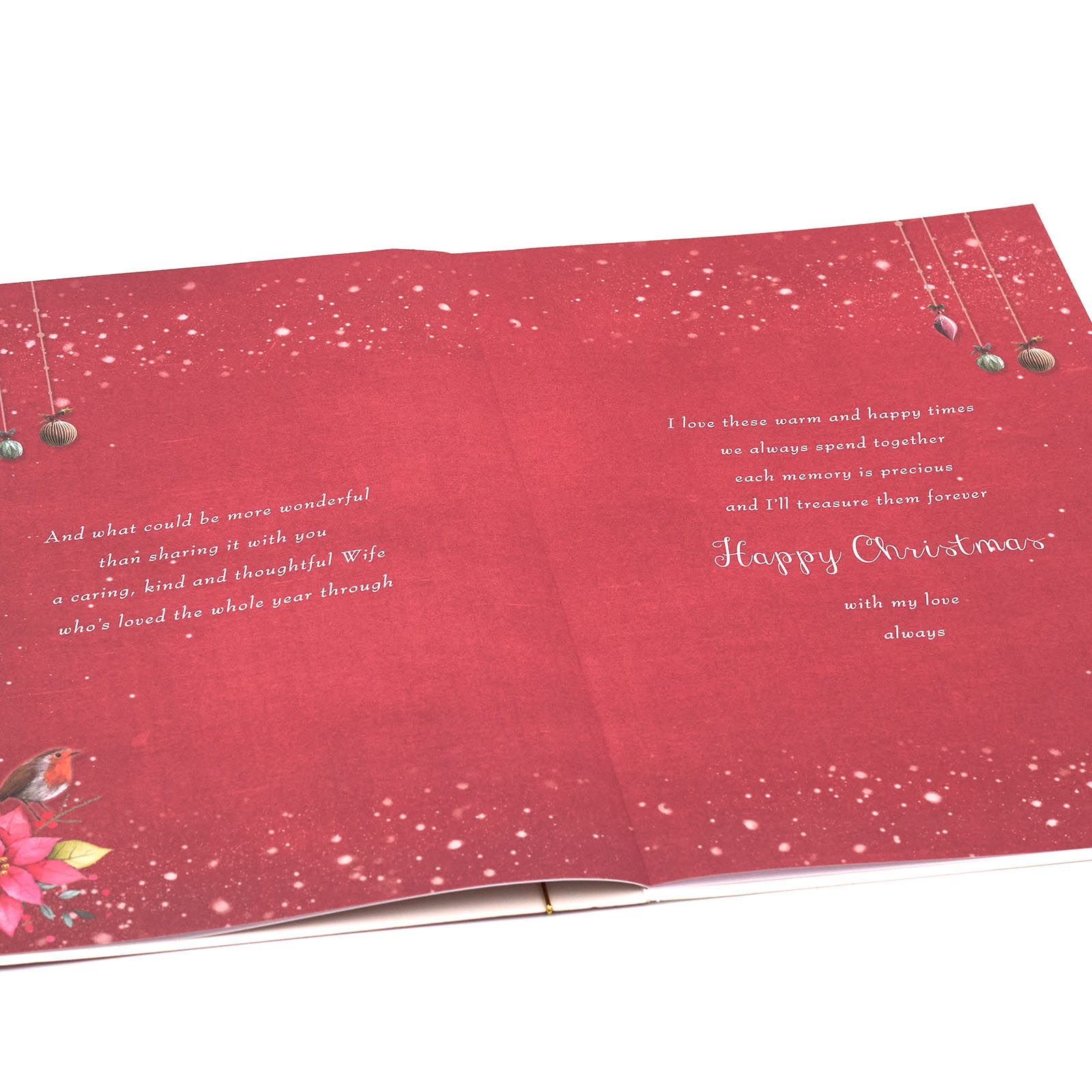 Christmas Card - Wonderful Wife, Traditional Verse