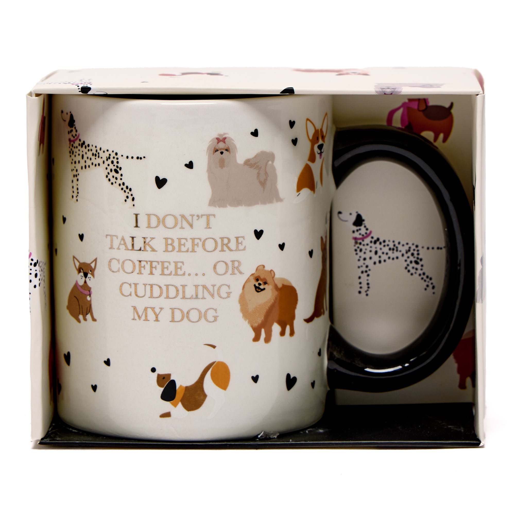 I Don't Talk Before Coffee Or Cuddling My Dog Mug,  I Don't Talk Before Coffee Or Cuddling My Dog Mug