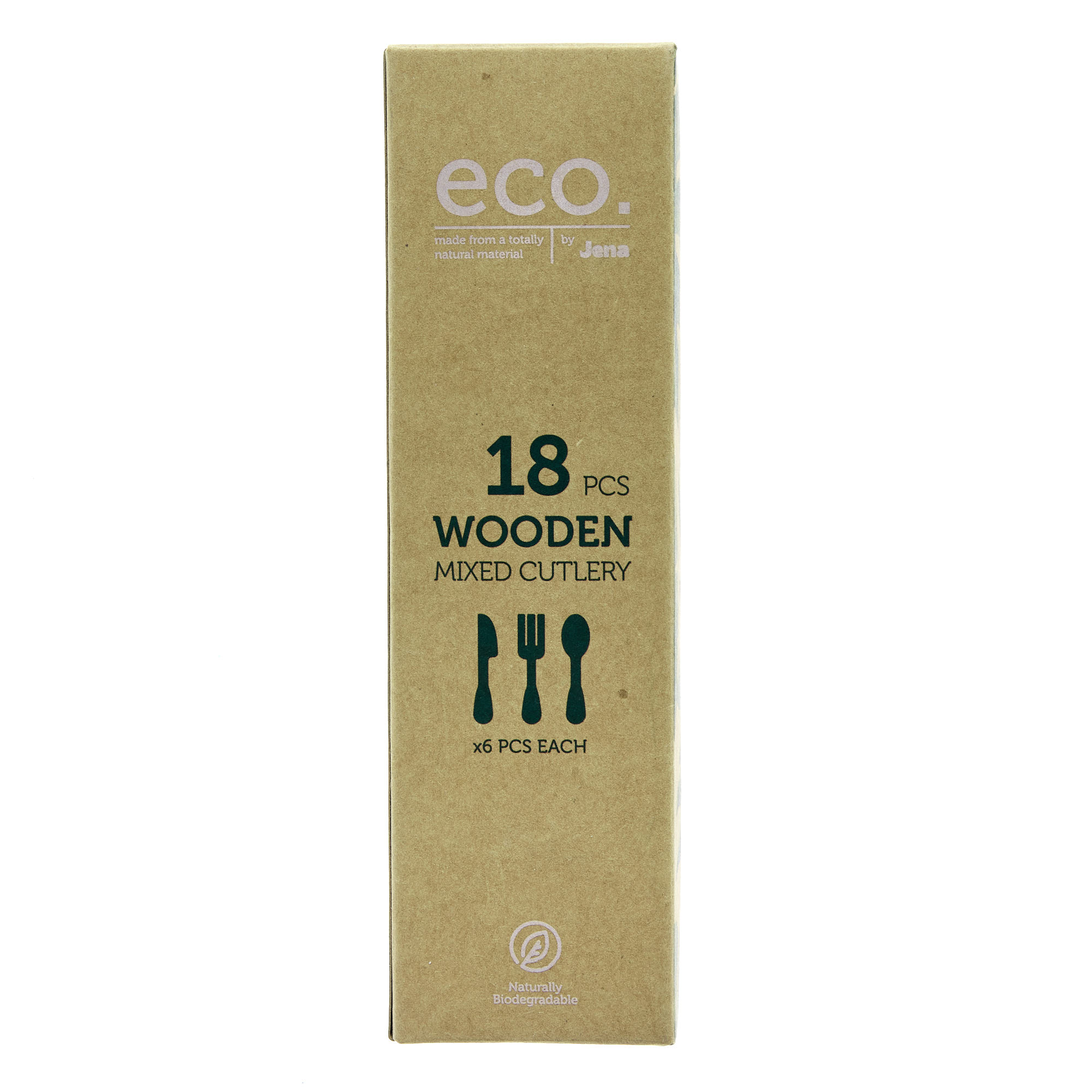Eco Wooden Mixed Cutlery - Pack of 18