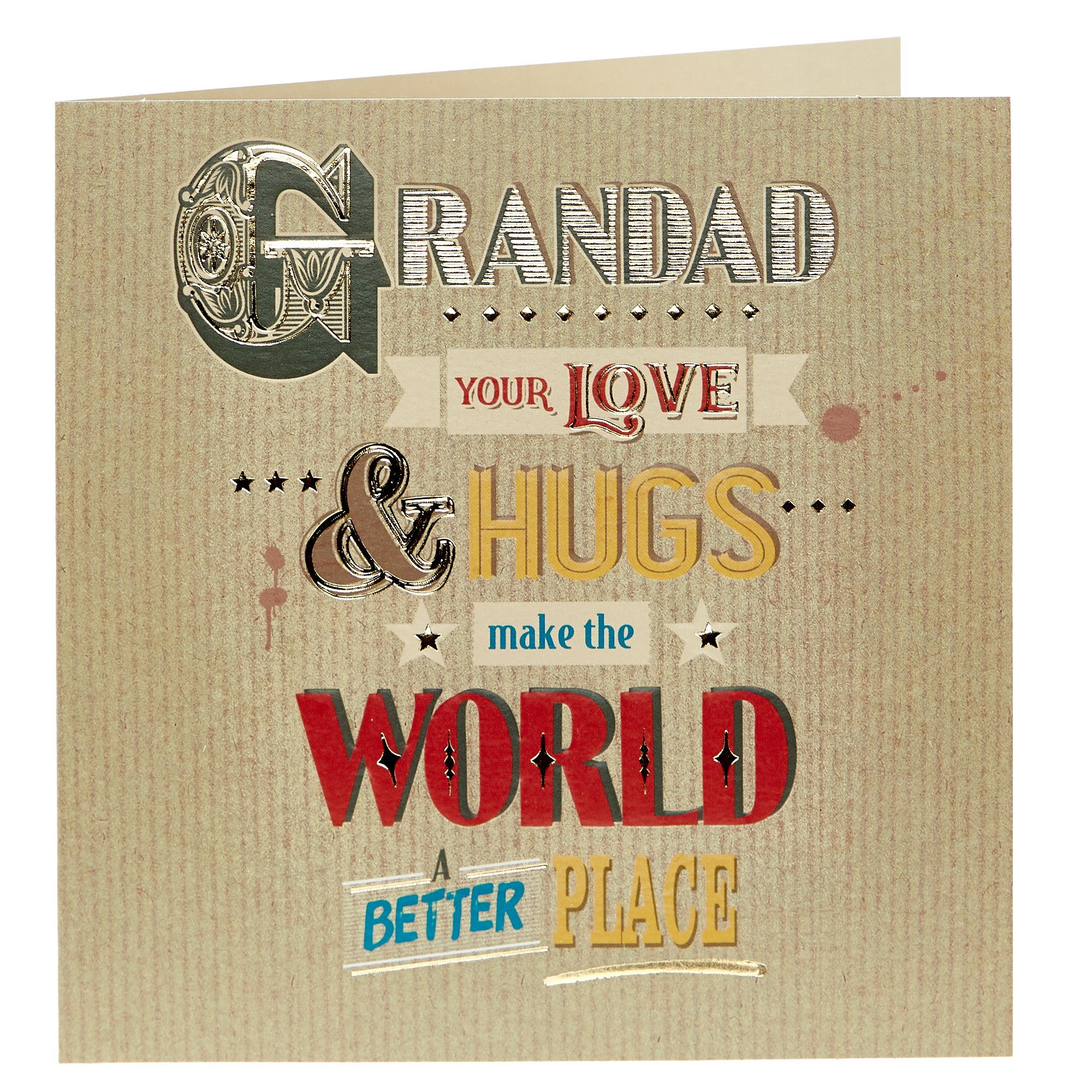 Birthday Card - Grandad Love & Hugs