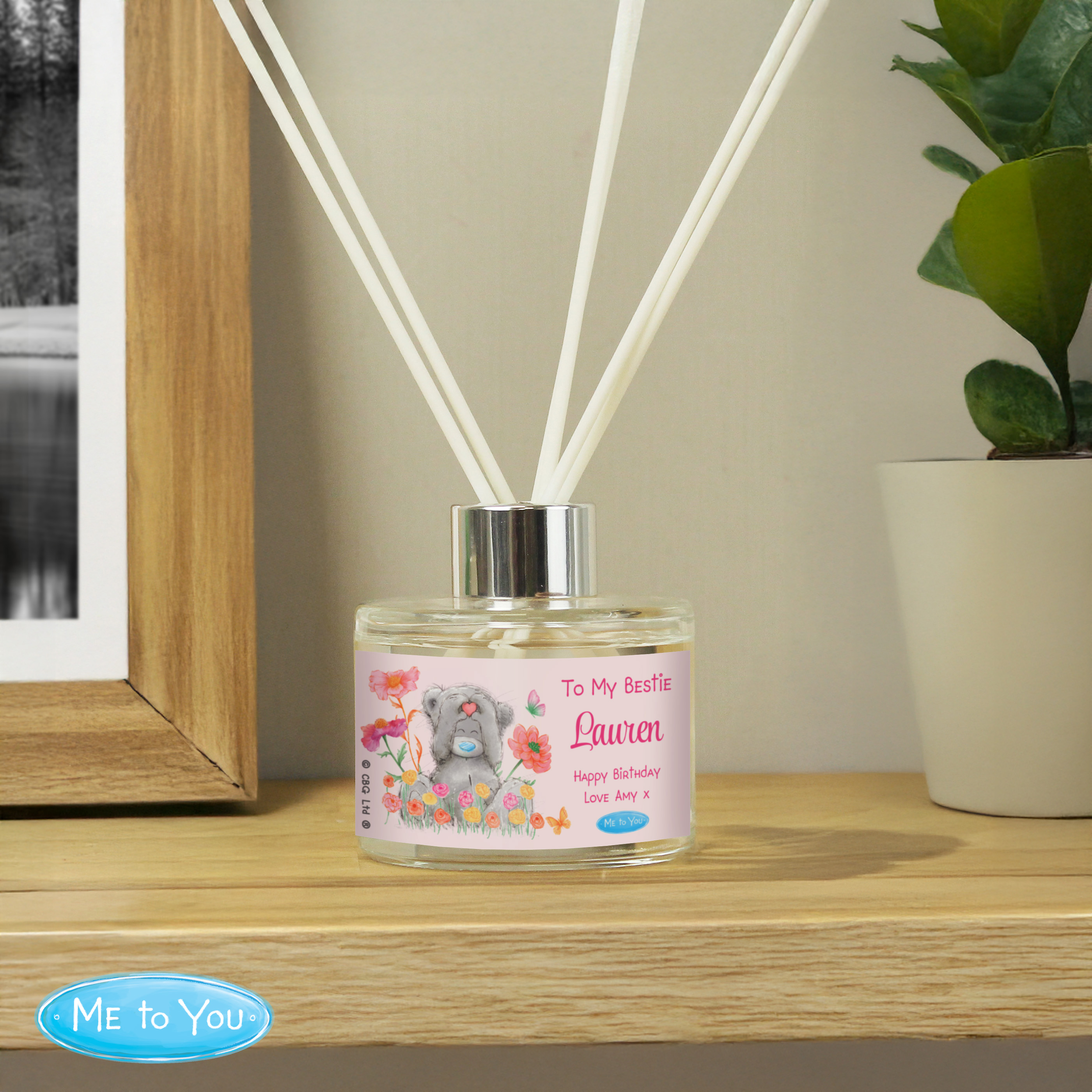 Personalised Refillable Me to You Flowery Diffuser