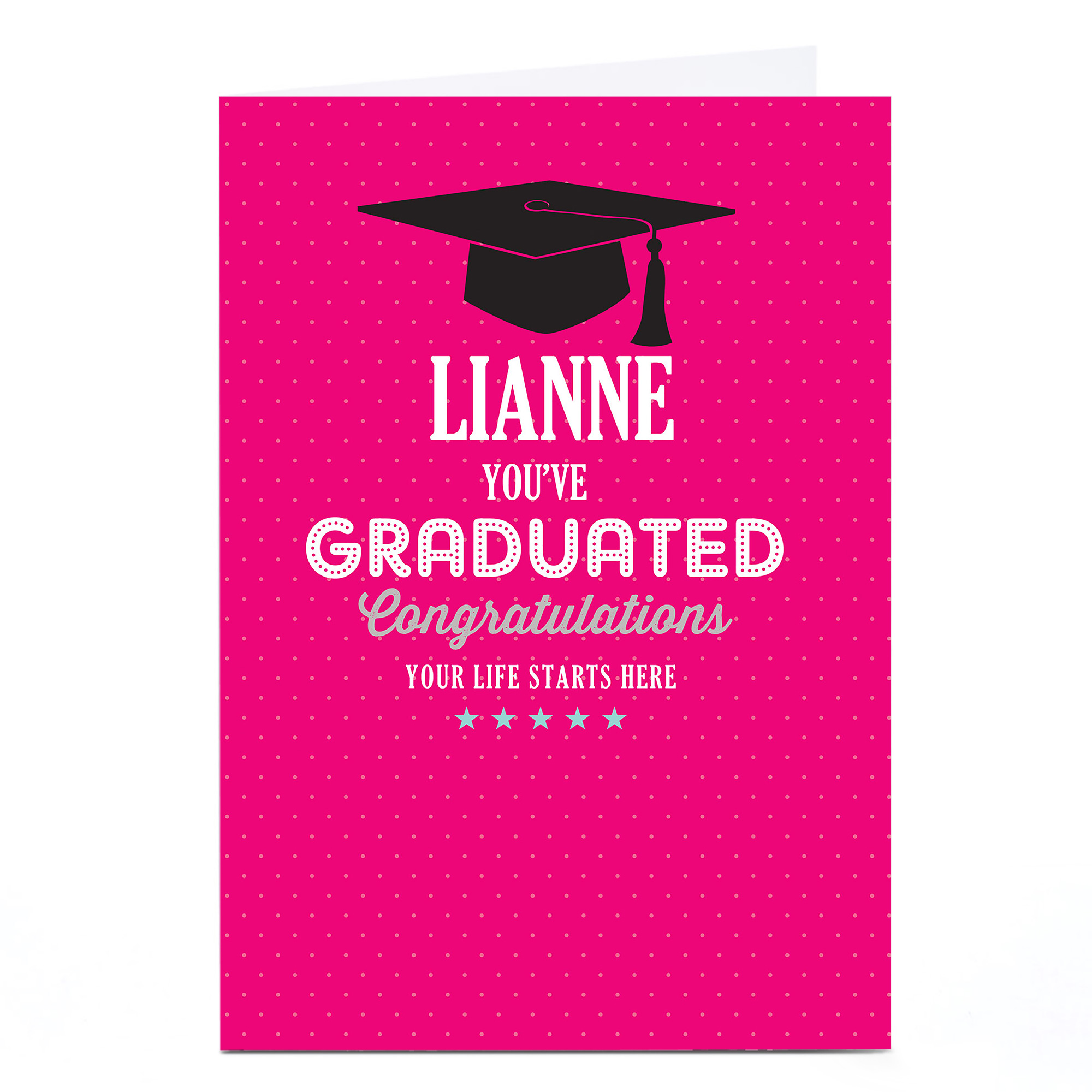 Personalised Graduation Card - Life Starts Here