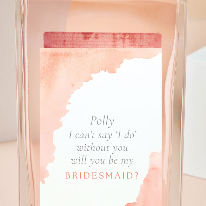 Personalised Pinkster Gin - Pastel Bridesmaid Proposal