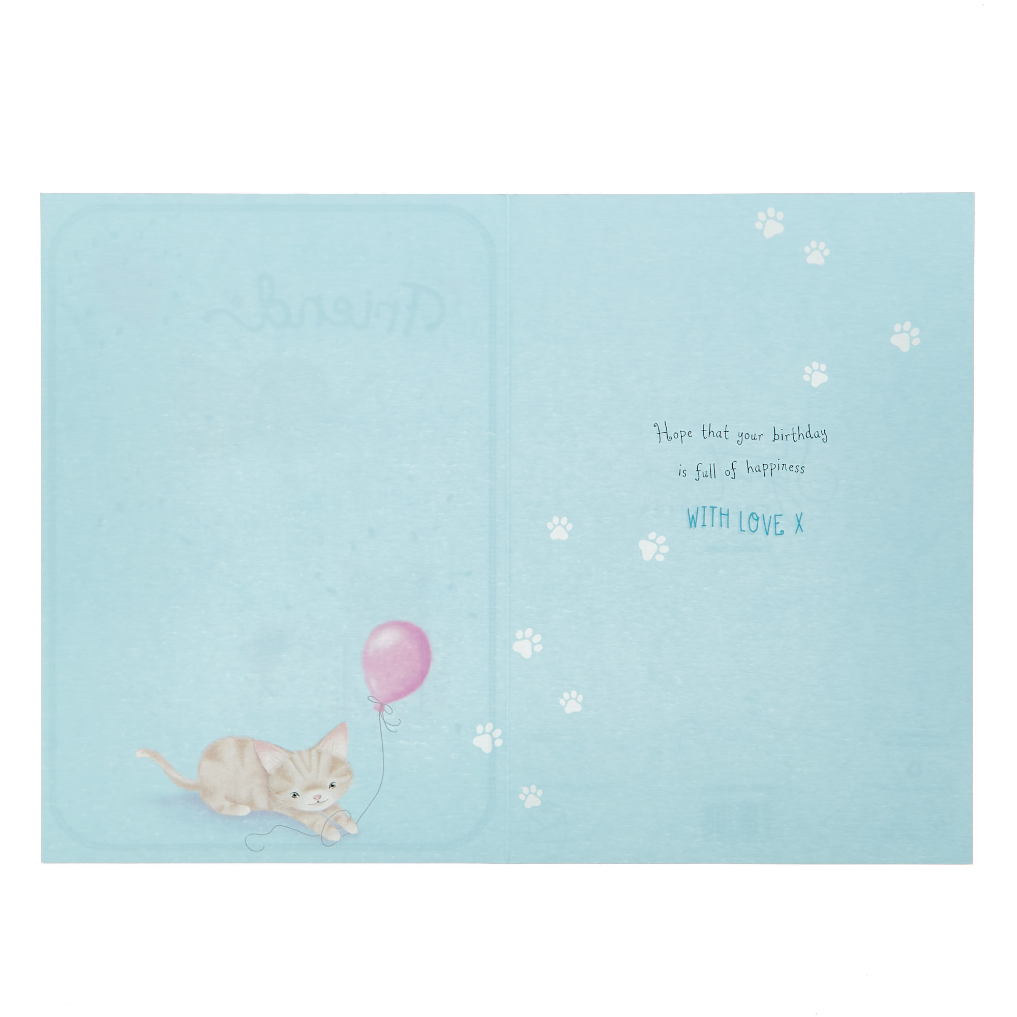 Birthday Card - Special Friend Playful Kitten