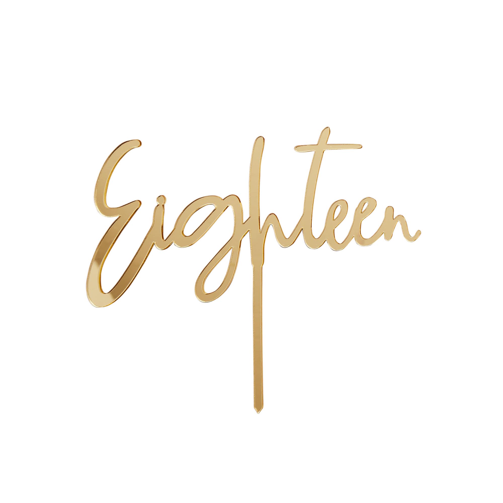 Gold Special Age Acrylic Cake Topper - Choose Your Milestone