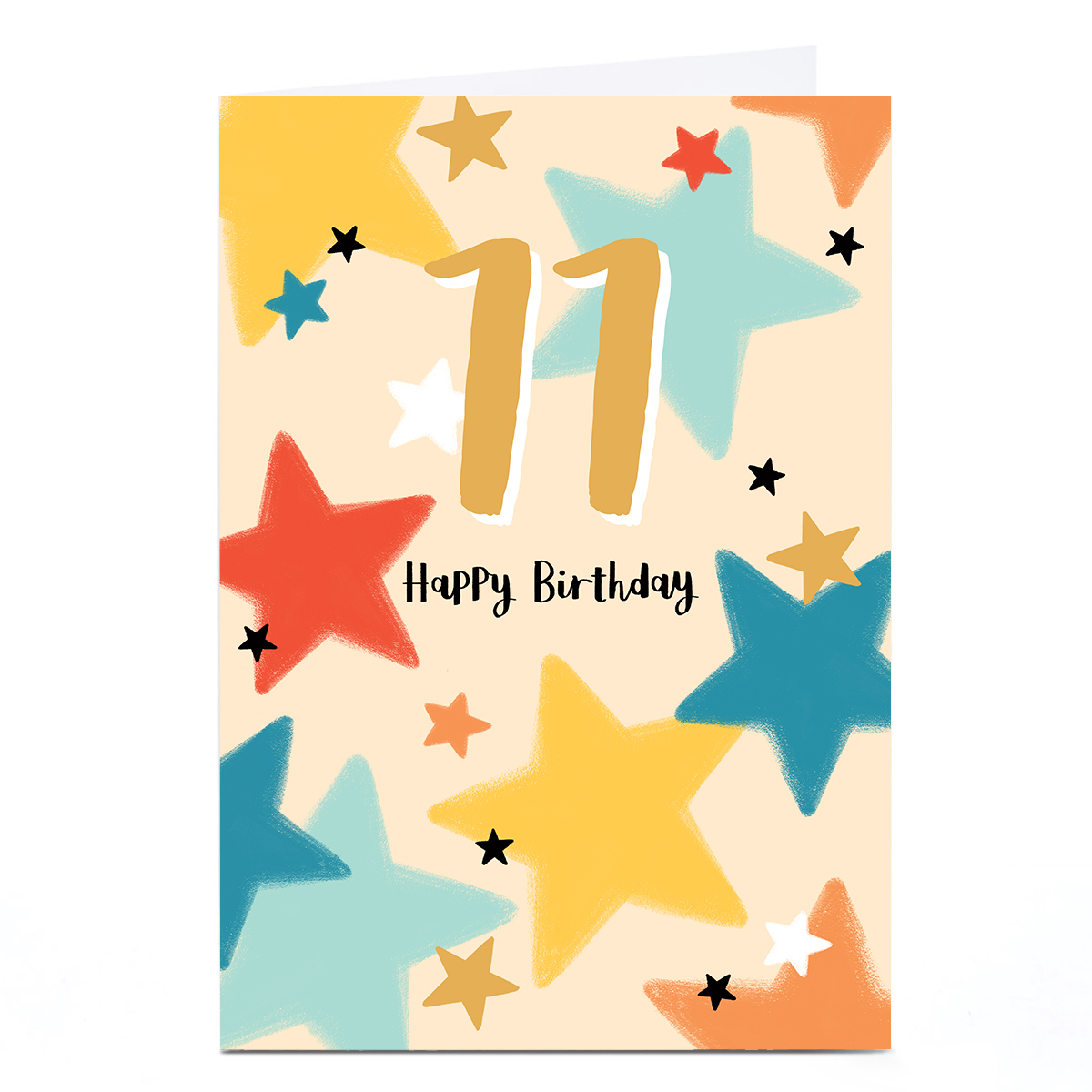 11th Birthday Card - Bright Stars 11 Happy Birthday