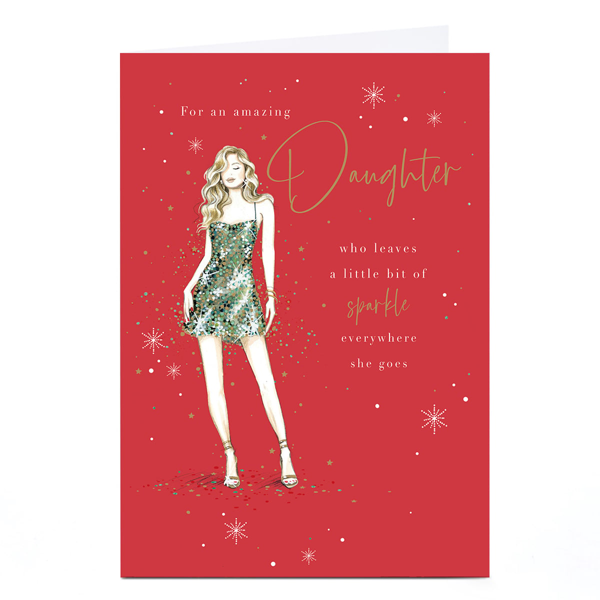 Christmas Card - Sparkle Everywhere She Goes, Daughter