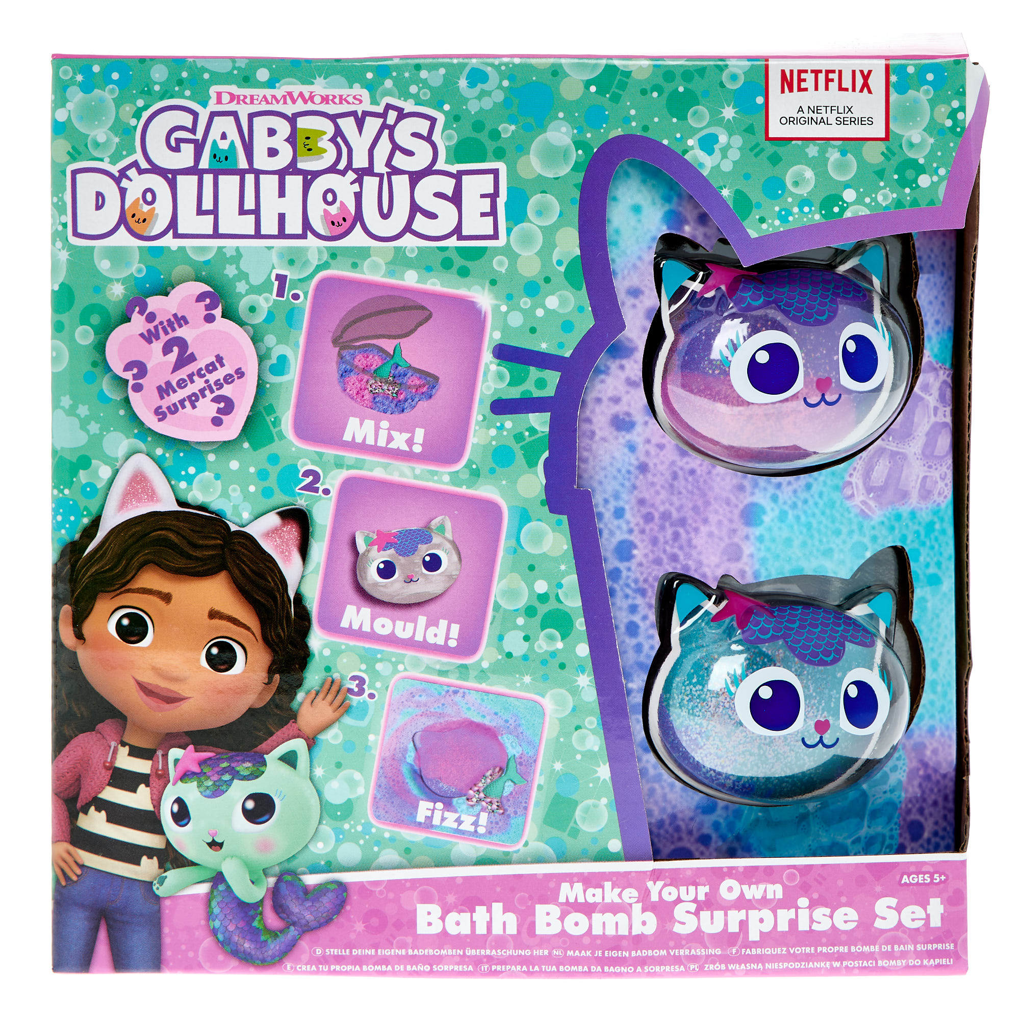 Gabby's Dollhouse Make Your Own Bath Bomb Surprise Kit 