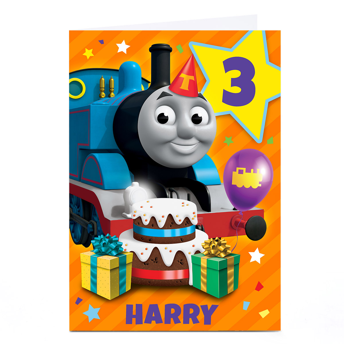 Personalised Thomas & Friends Birthday Card - Birthday Cake