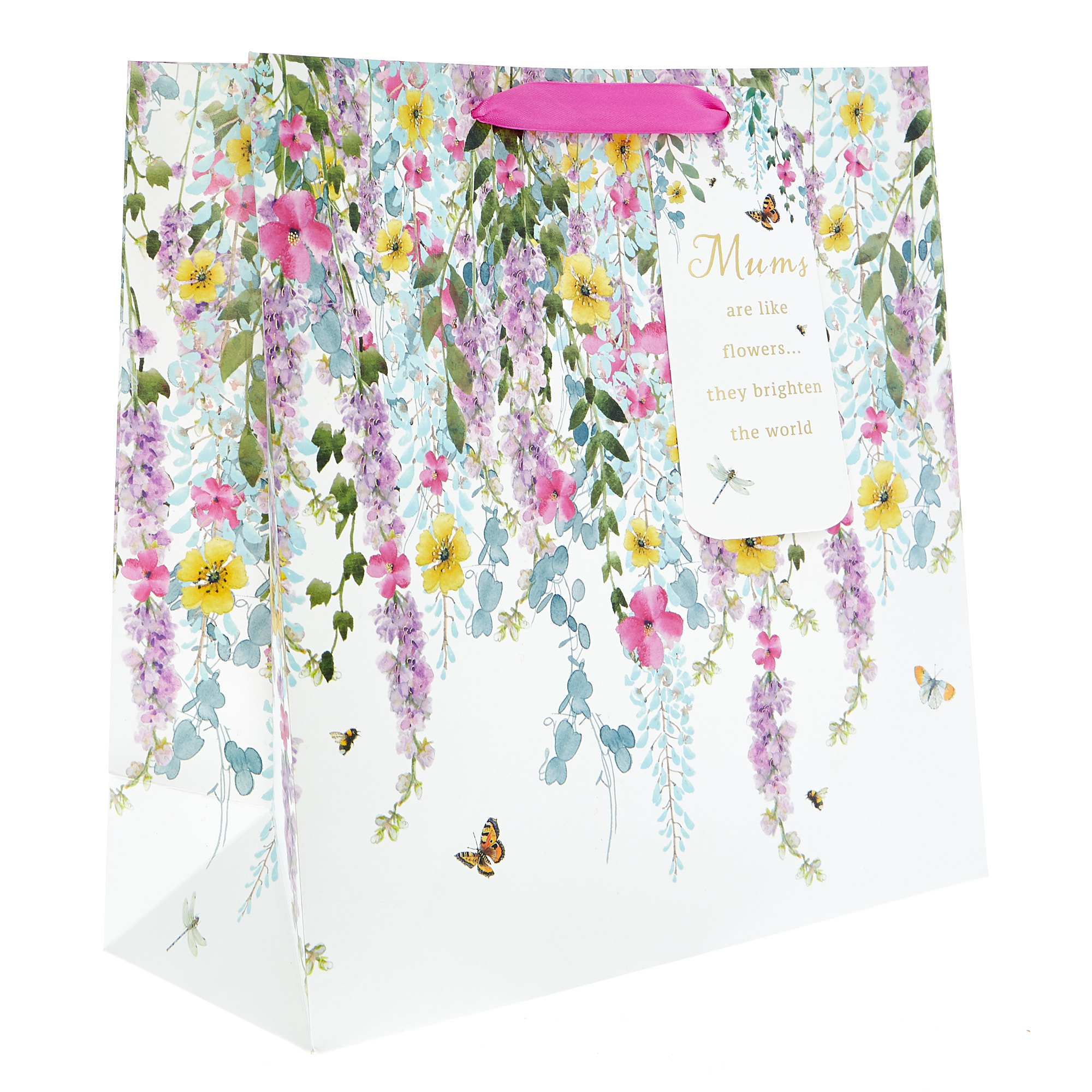 Large Square Mum Floral Gift Bag