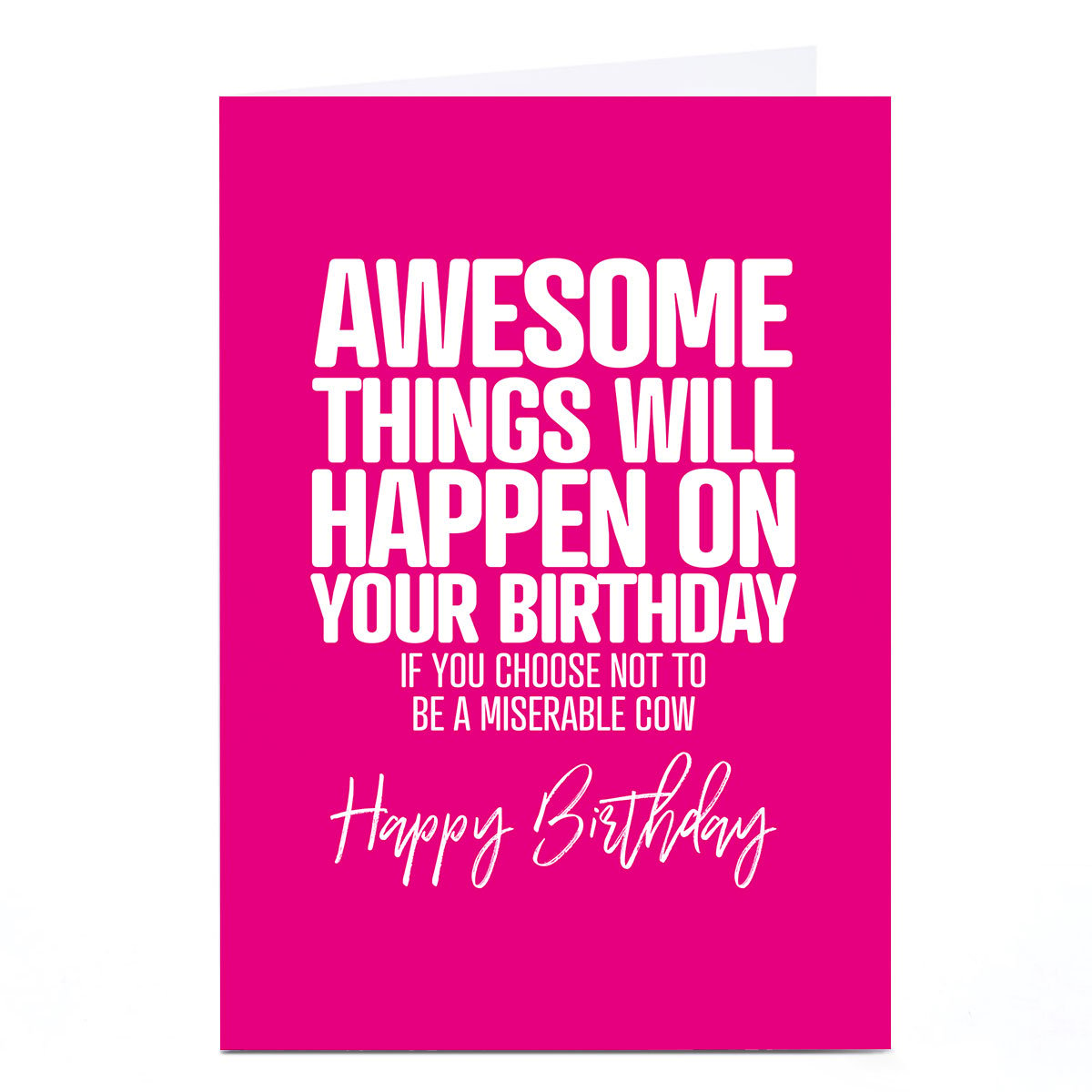Personalised Punk Birthday Card - Awesome Things Will Happen