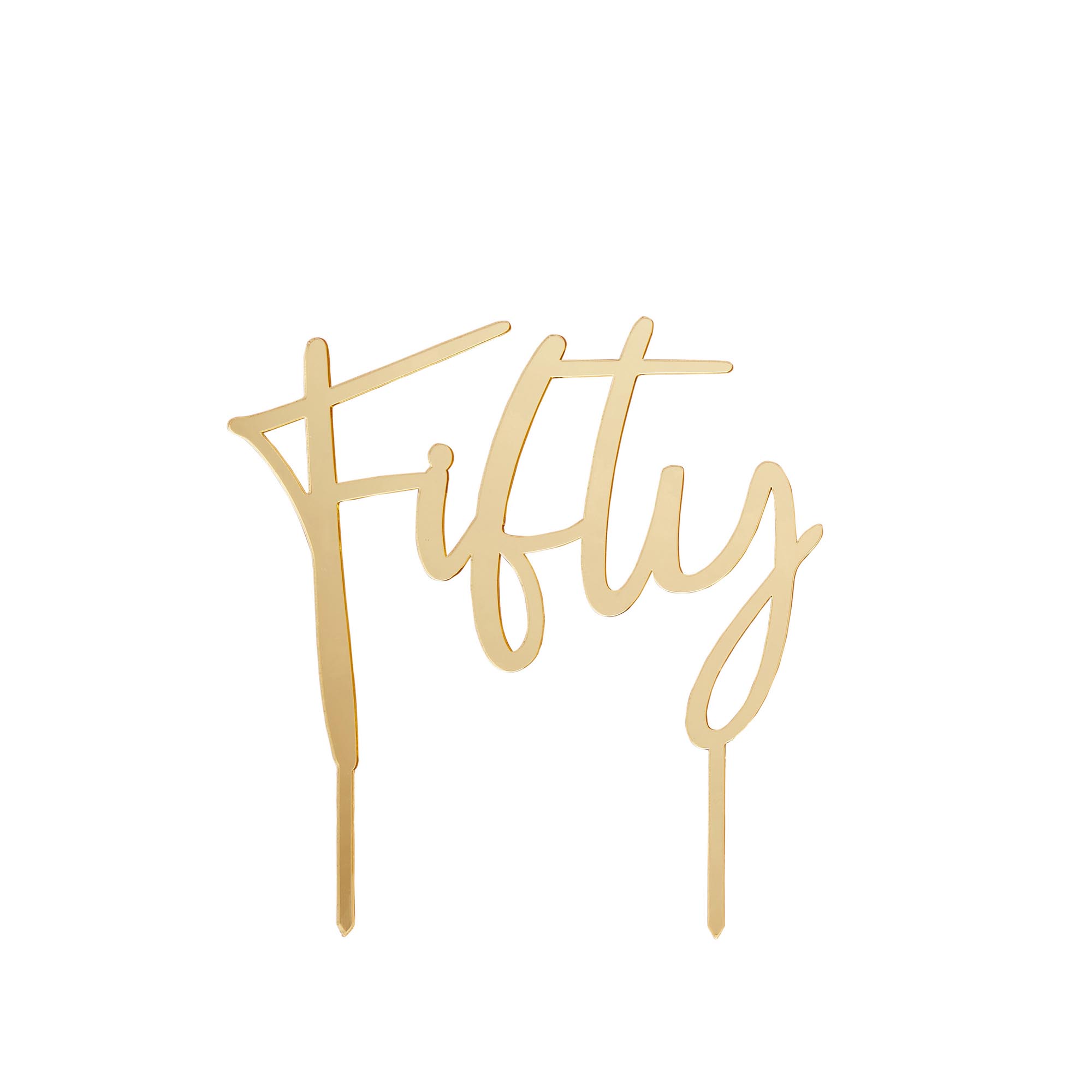 Gold Special Age Acrylic Cake Topper - Choose Your Milestone