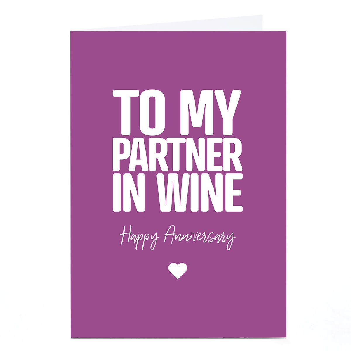 Personalised Punk Cards Anniversary Card - Partner in Wine