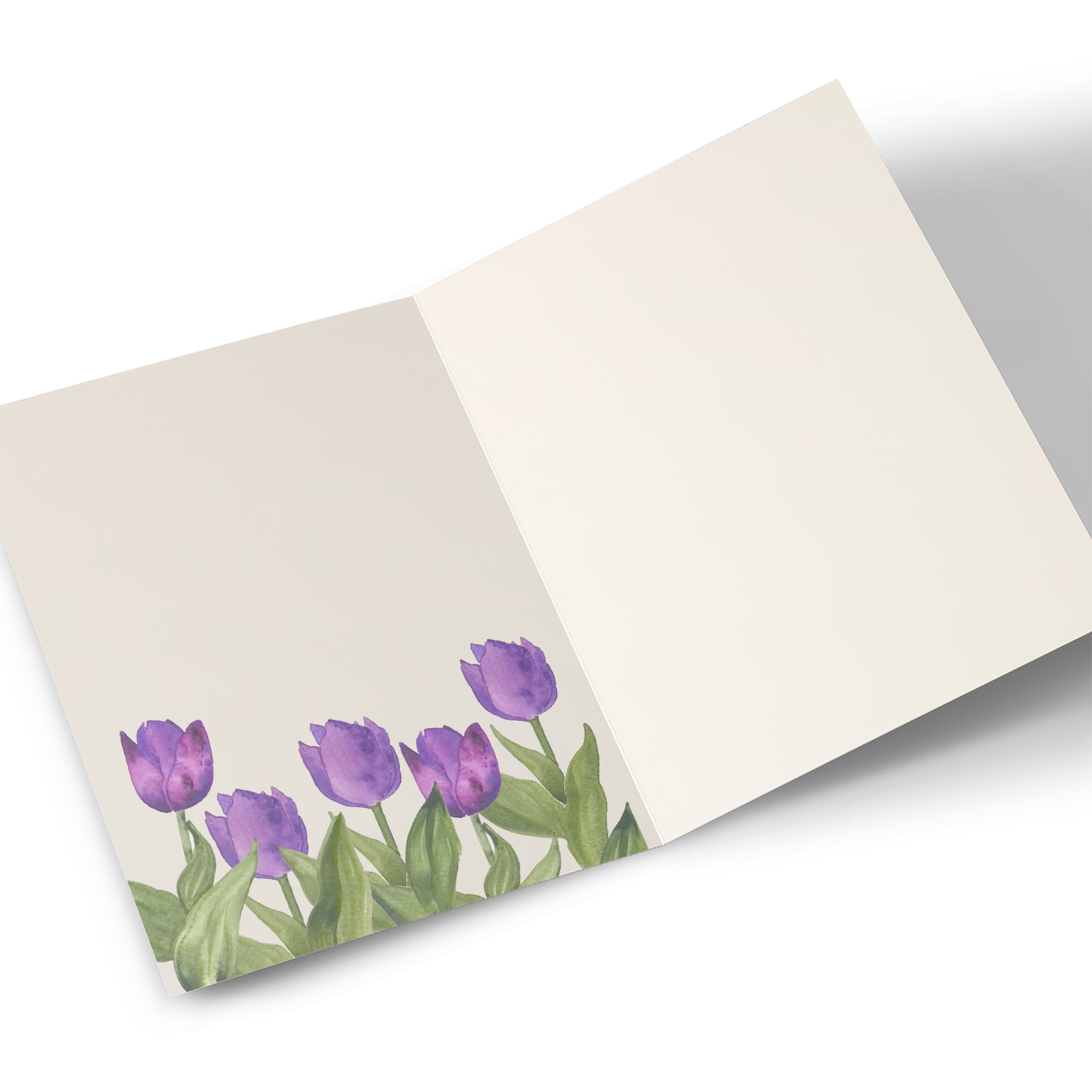 Personalised Mother's Day Card - Purple Flowers