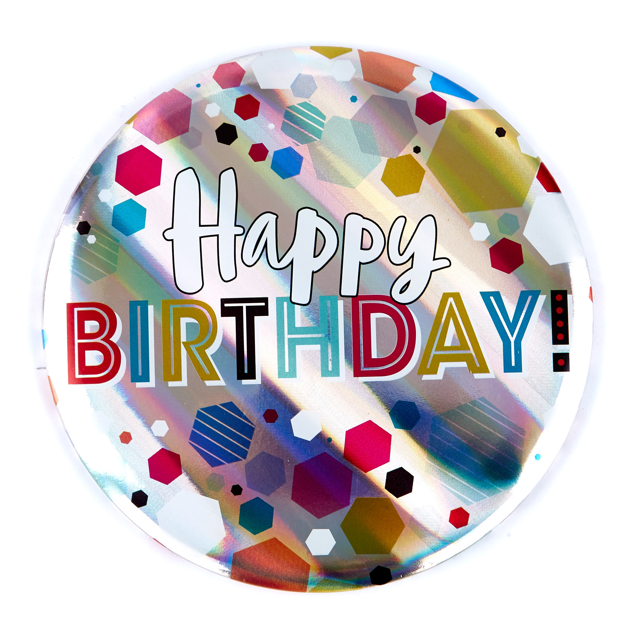 Buy Giant Happy Birthday Badge Multicoloured for GBP 0.99 Card