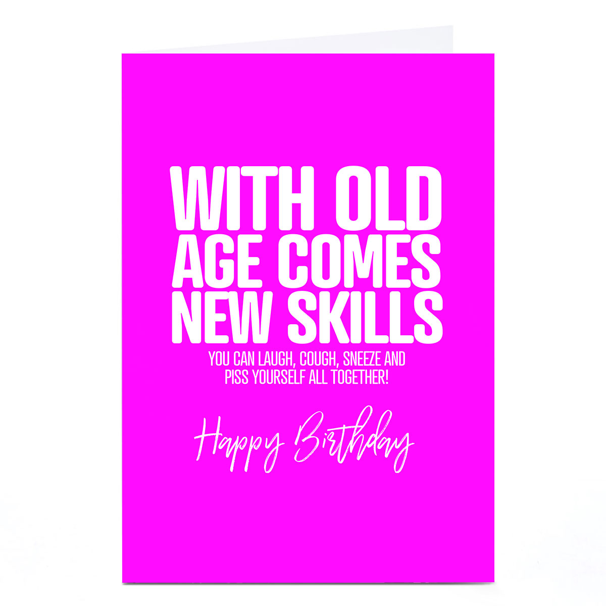 Personalised Punk Birthday Card - Old Age New Skills