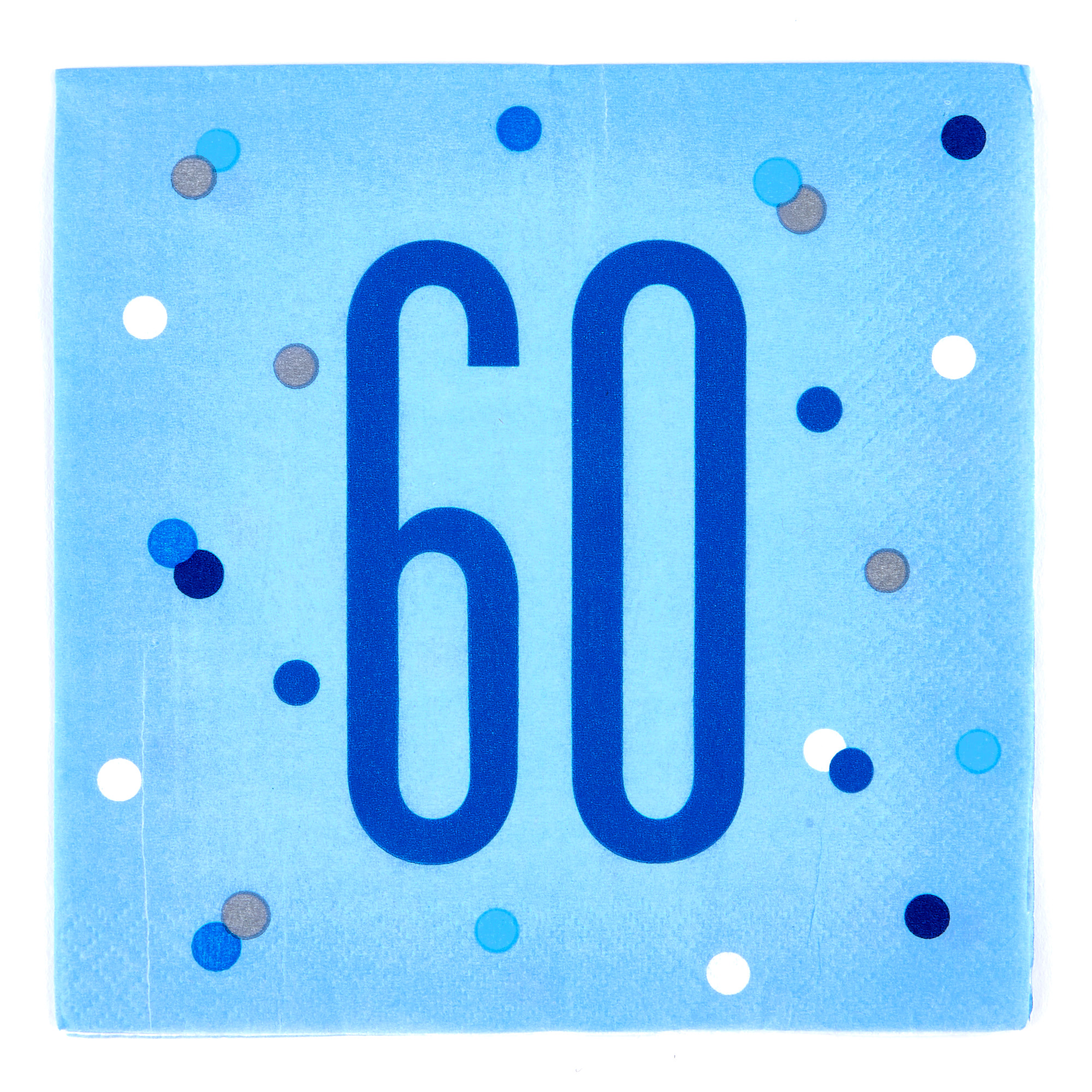 Blue 60th Birthday Party Tableware & Decorations Bundle - 16 Guests