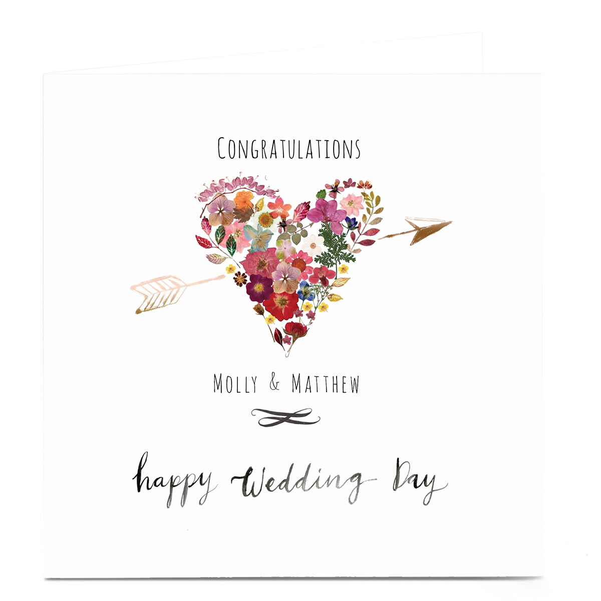 Personalised Emma Valenghi Wedding Card - Heart