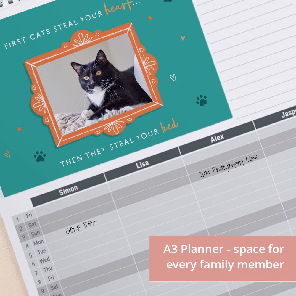 Photo Upload Cats Planner Calendar
