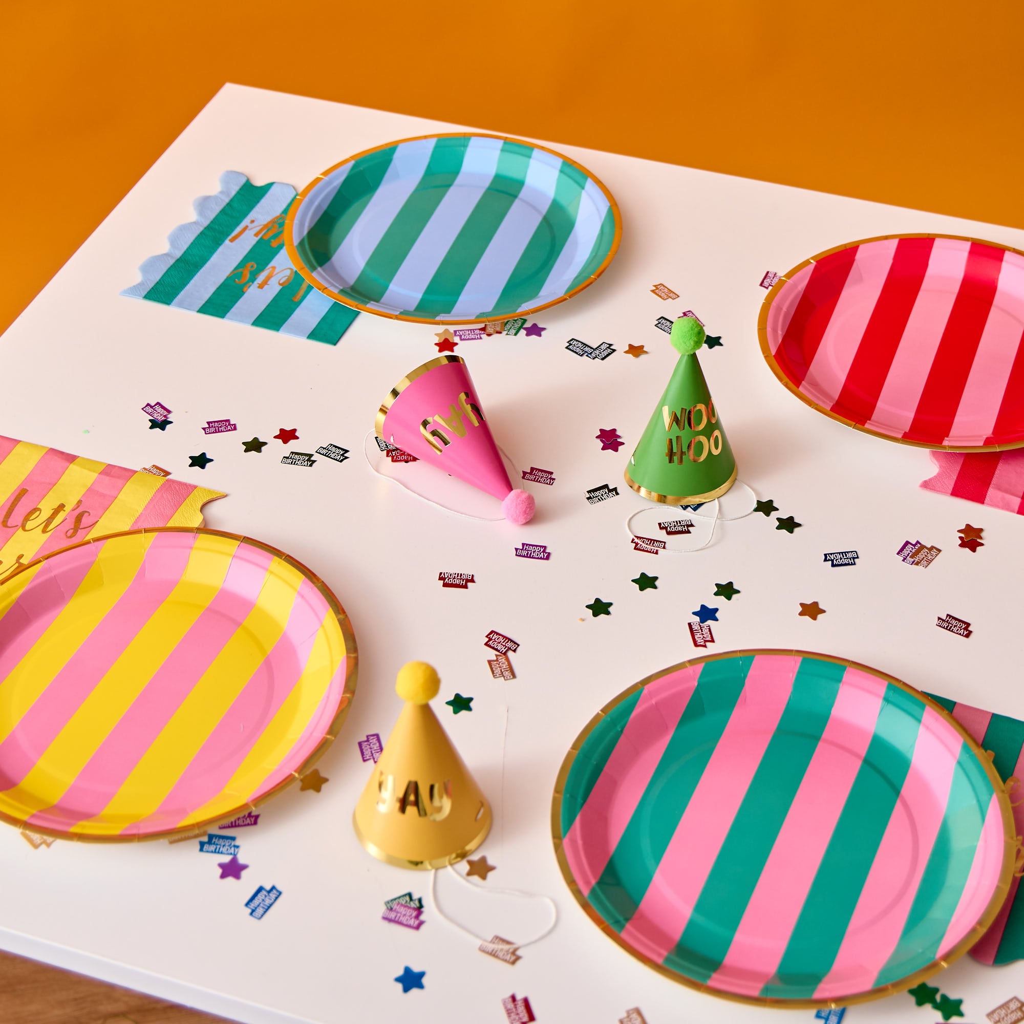 Colour Clash Paper Plates - Pack of 10
