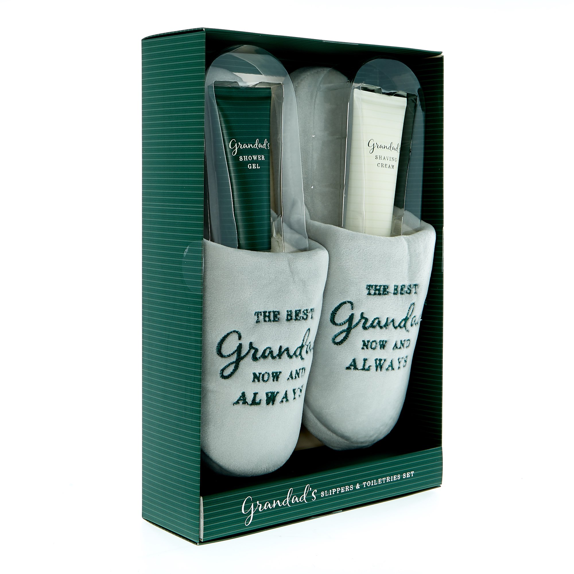 Grandad's Slippers & Toiletries Set - Size 10-11