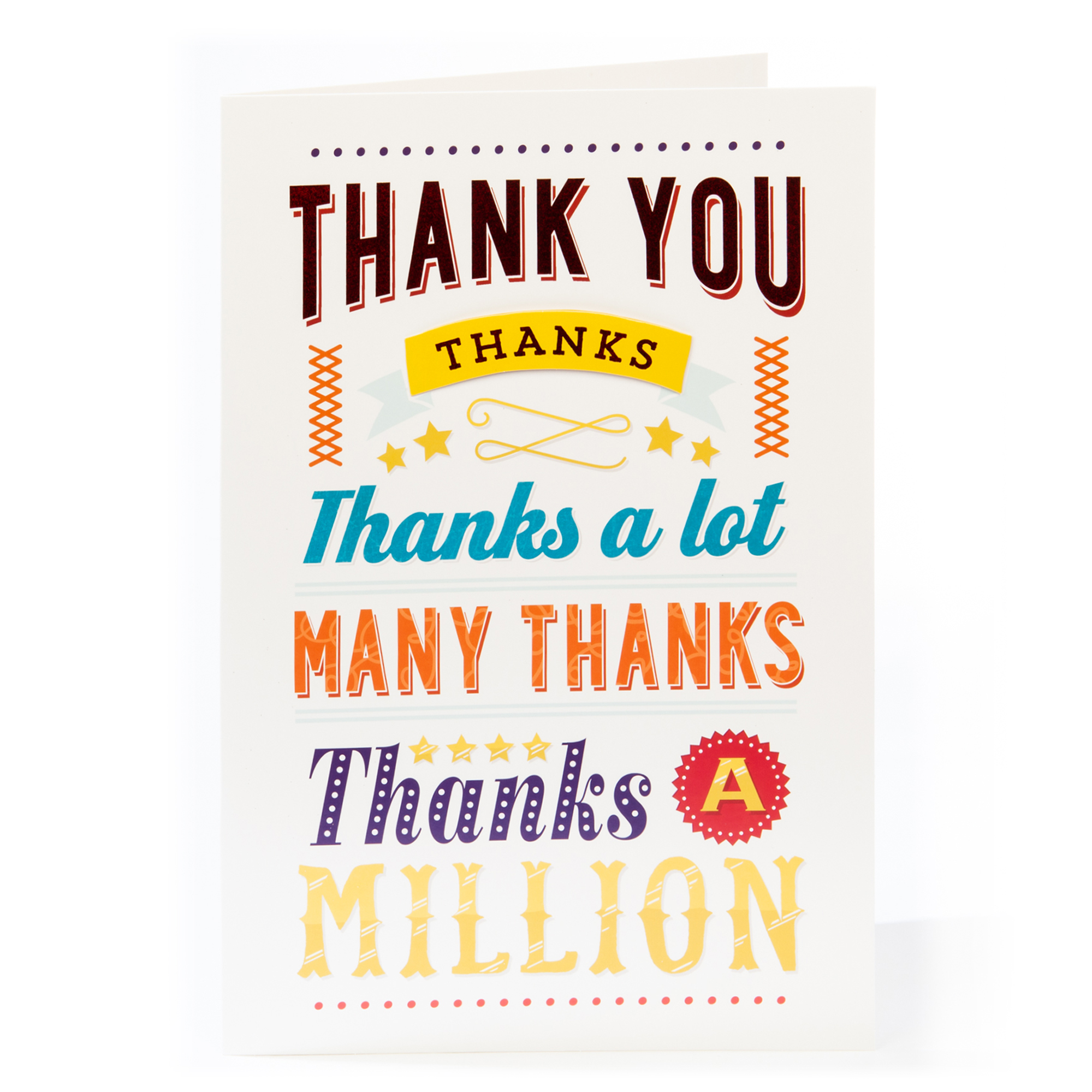 Giant Thank You Card - Thanks A Million 