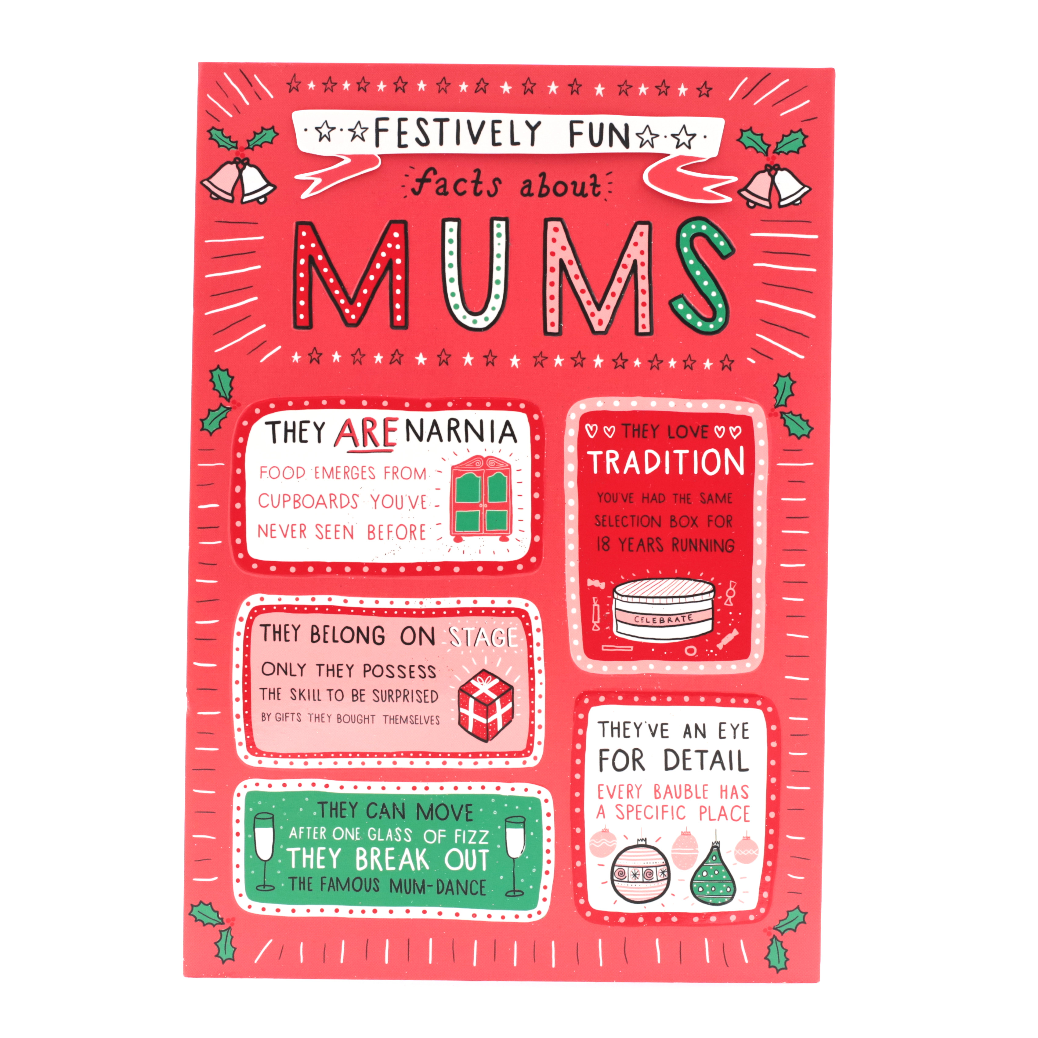 Christmas Card - Mum, Festively Fun Facts About Mums
