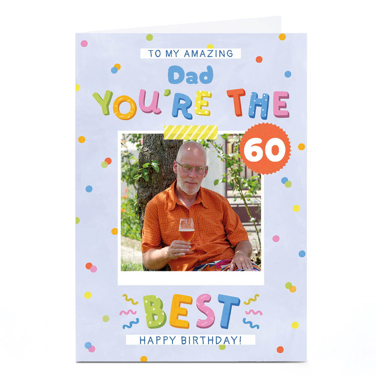 Photo Lemon & Sugar Birthday Card - You're the Best Dad, Editable Age