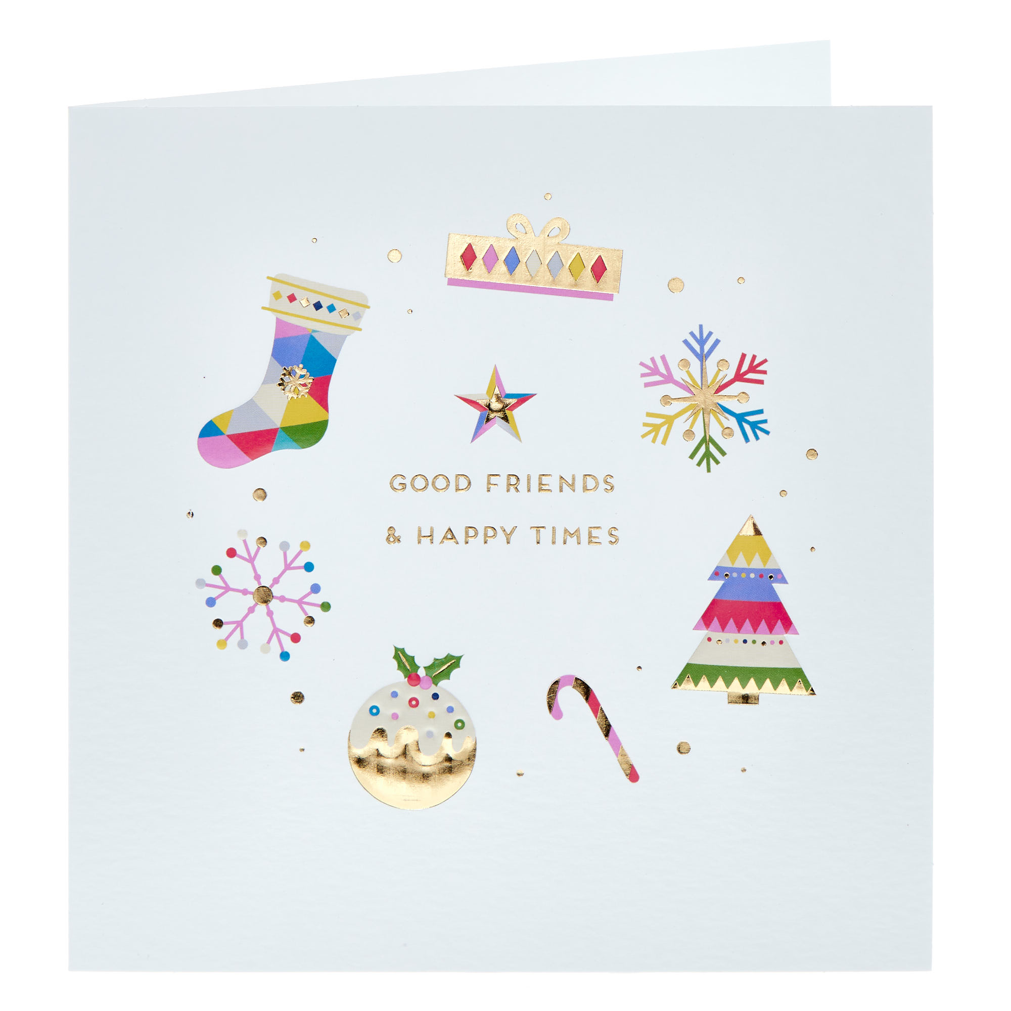 Good Friends & Happy Times Christmas Card