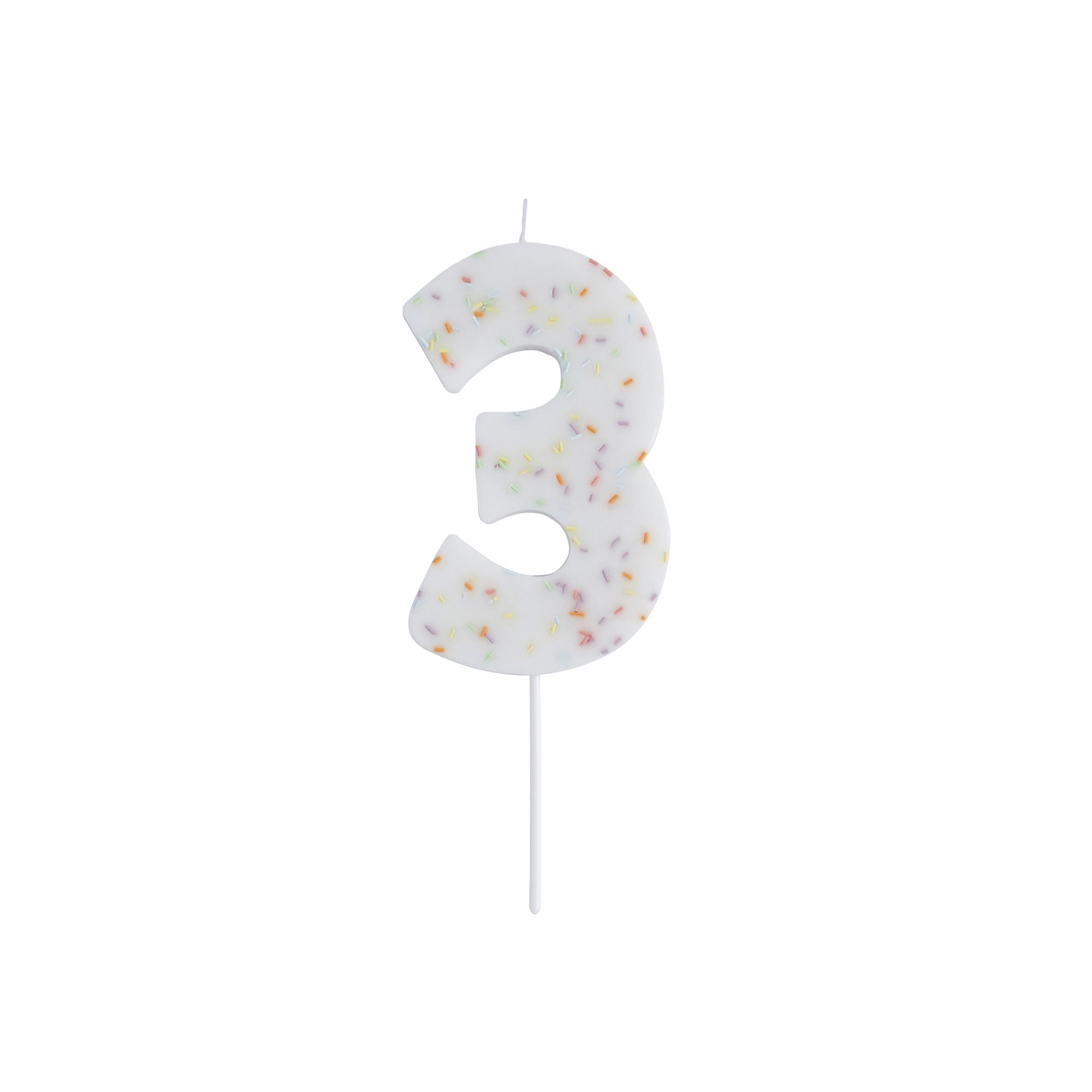 Giant Sprinkle Number Cake Candle (0-9)