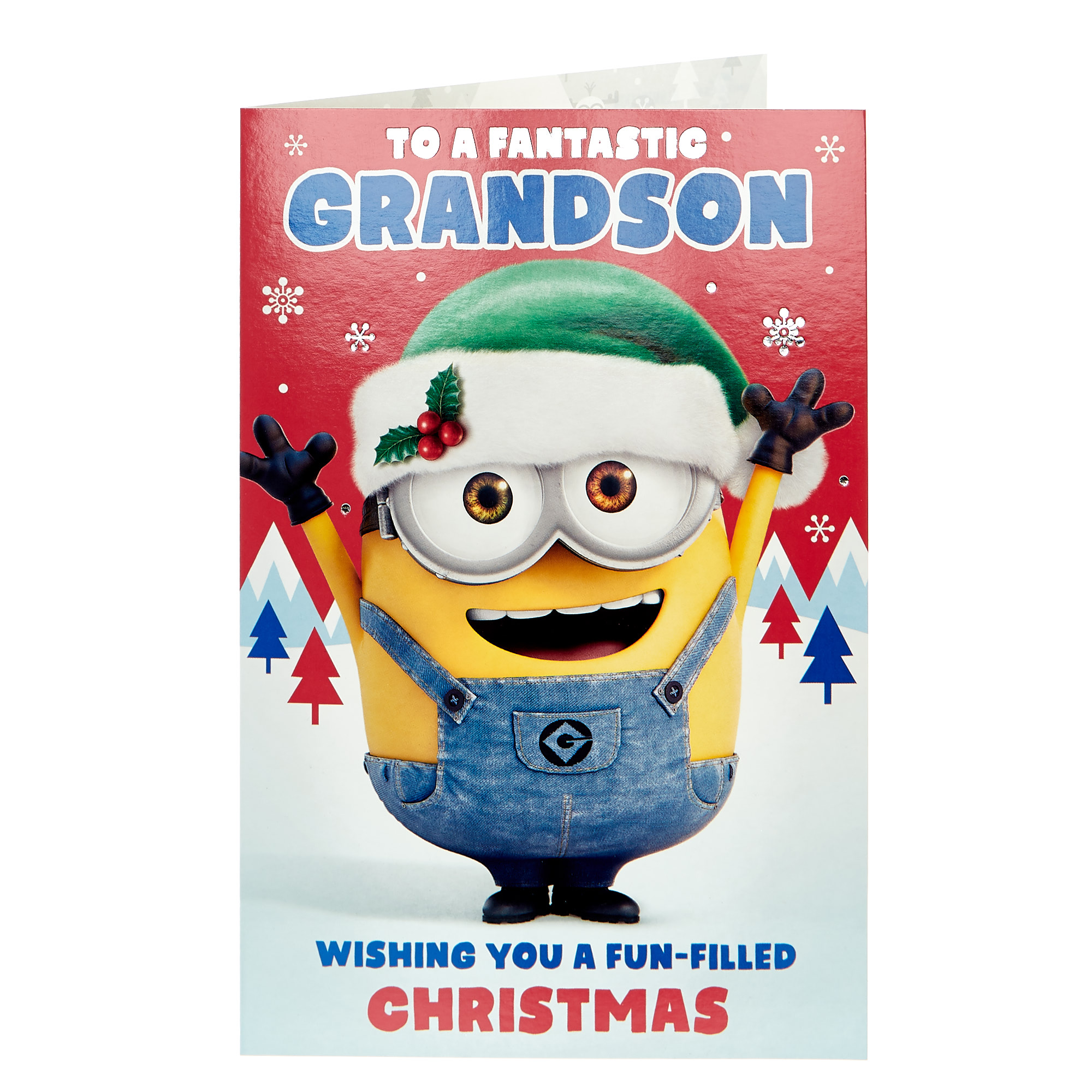 Minions Christmas Card - Fantastic Grandson