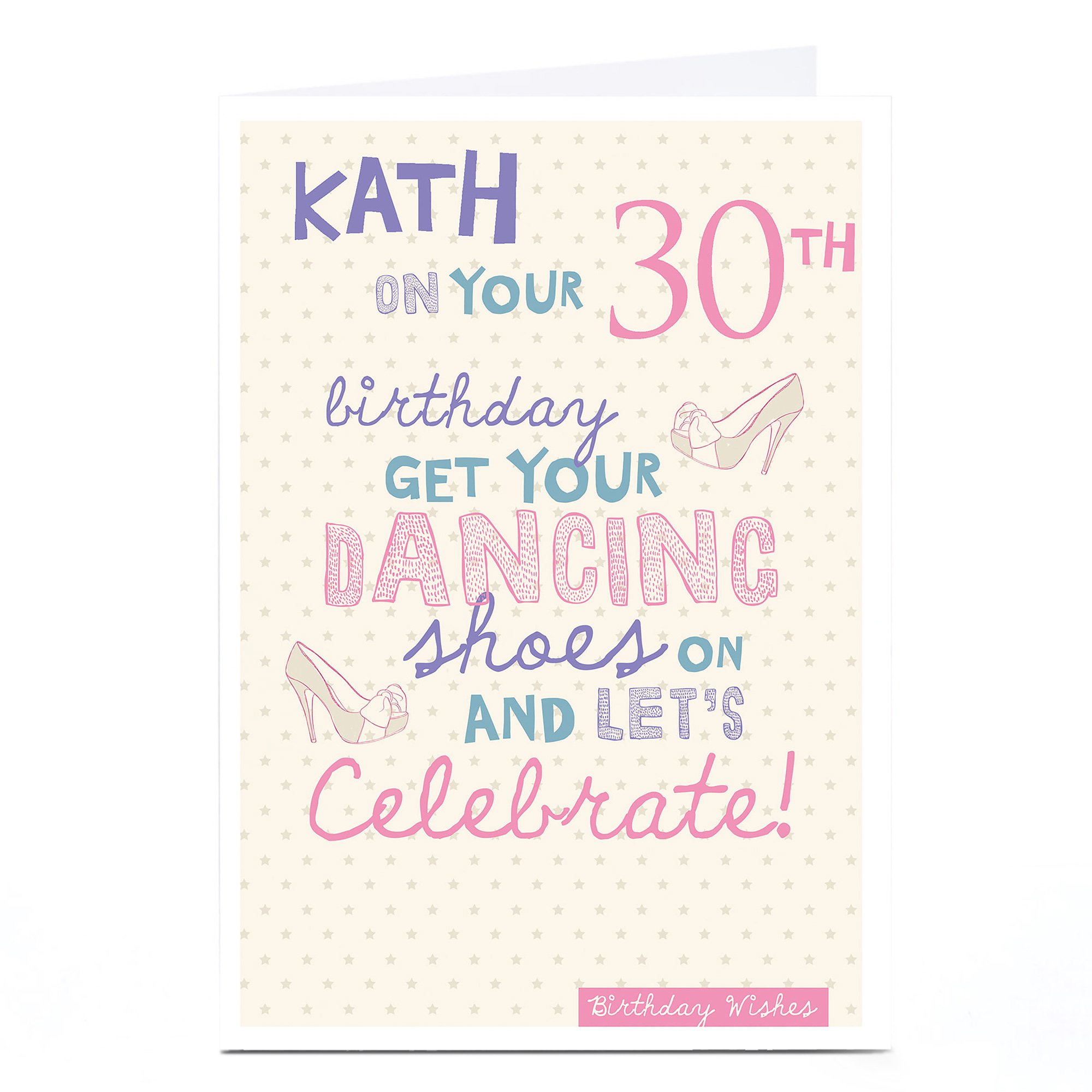 Personalised Any Age Birthday Card - Dancing Shoes