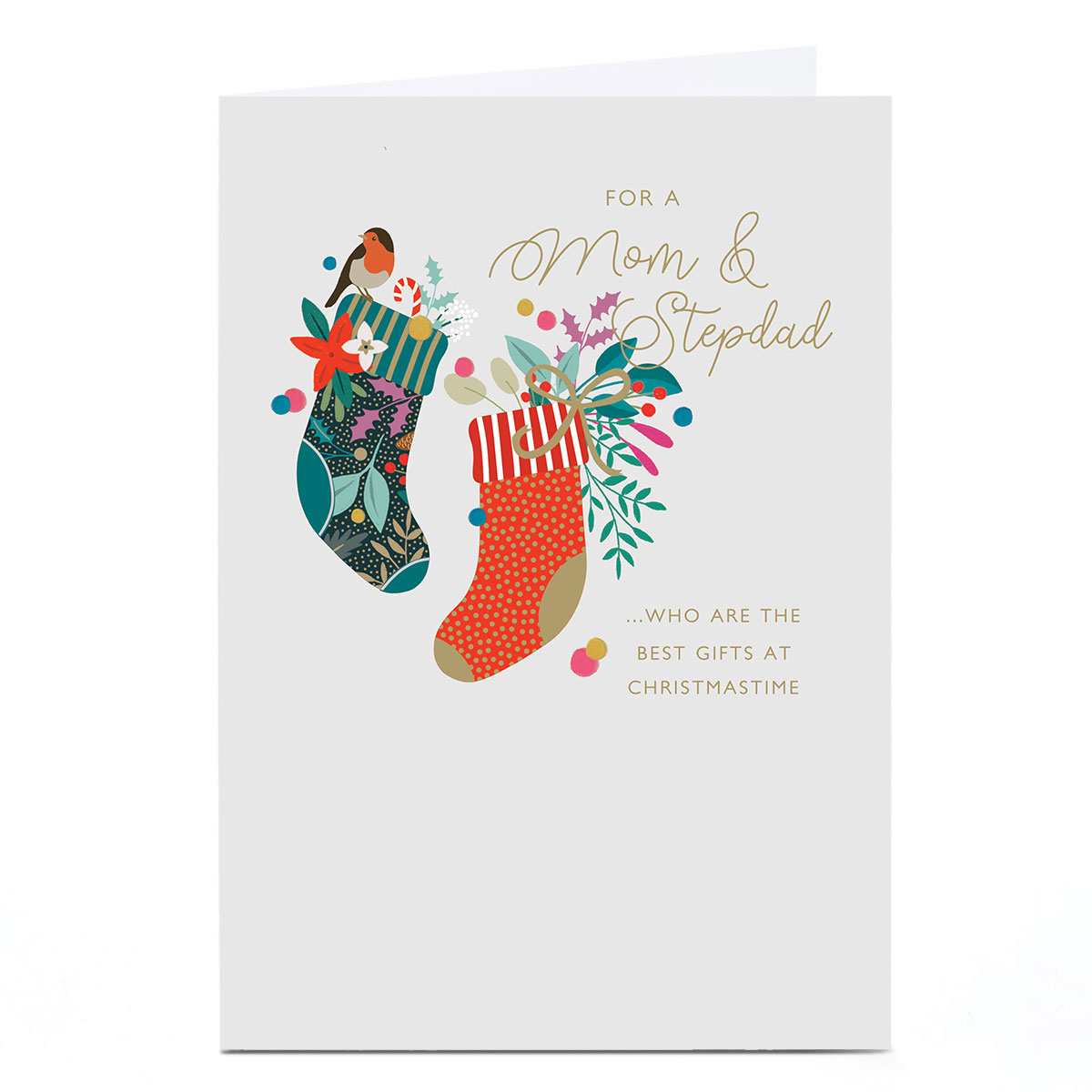 Christmas Card - For A Mom And Stepdad