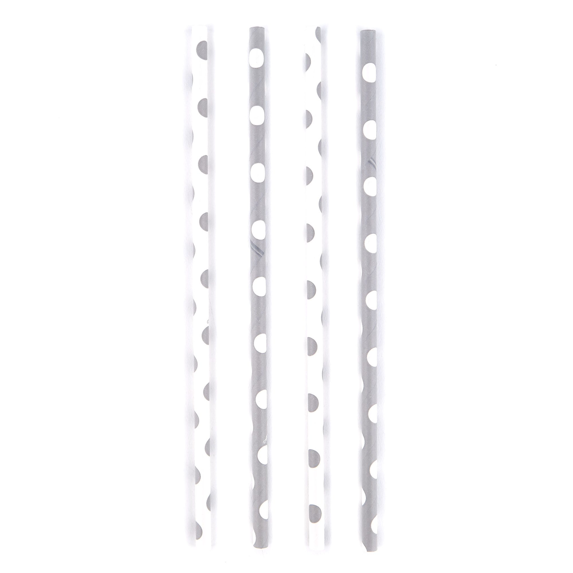 Silver Cutlery & Paper Straws Party Kit - 74 Pieces 
