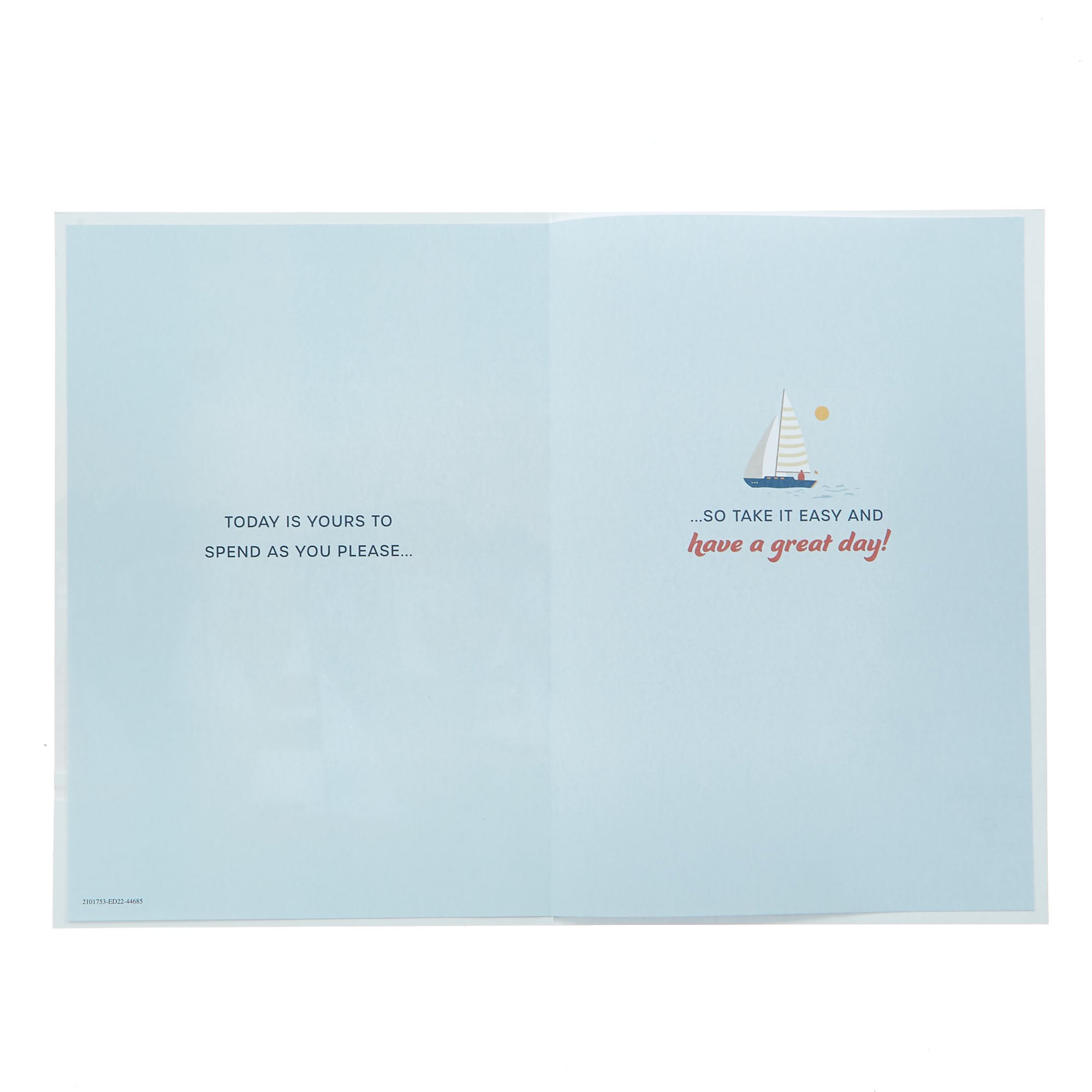 Birthday Card - Yachts Enjoy Yourself