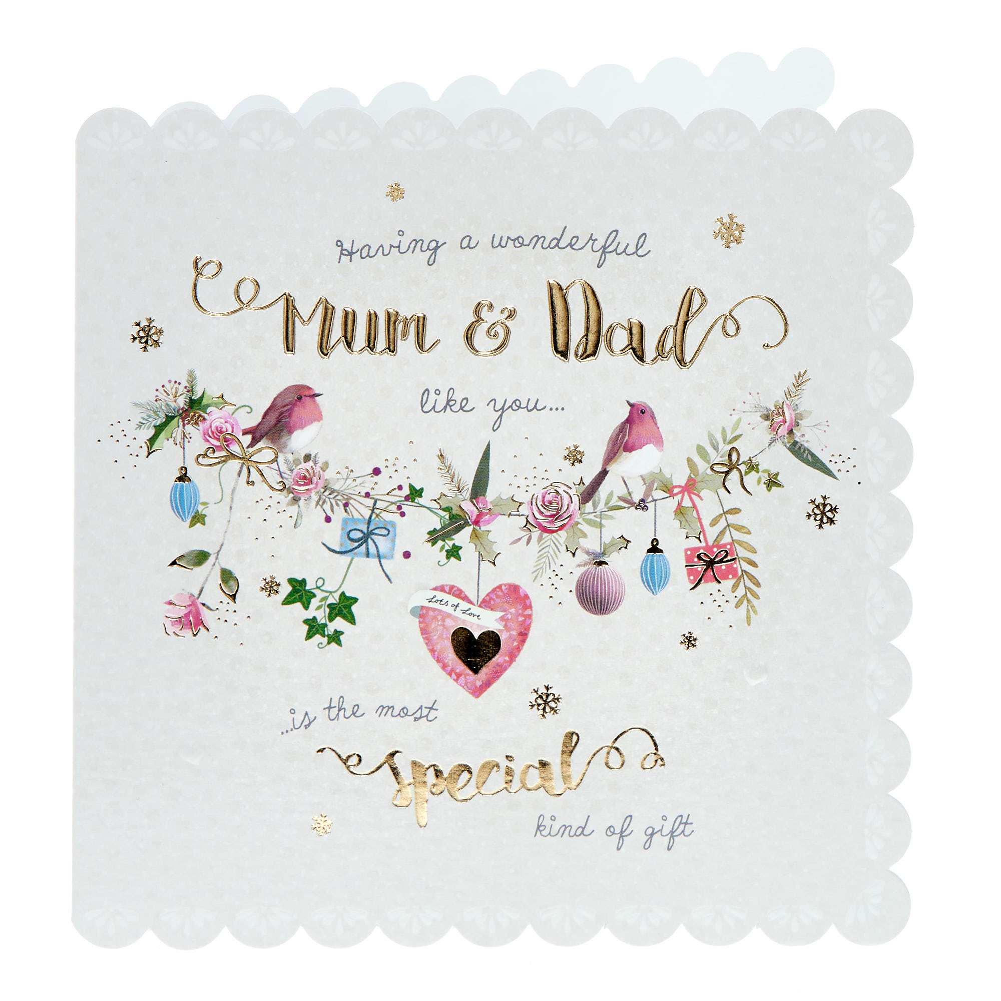 Mum & Dad Most Special Kind of Gift Christmas Card
