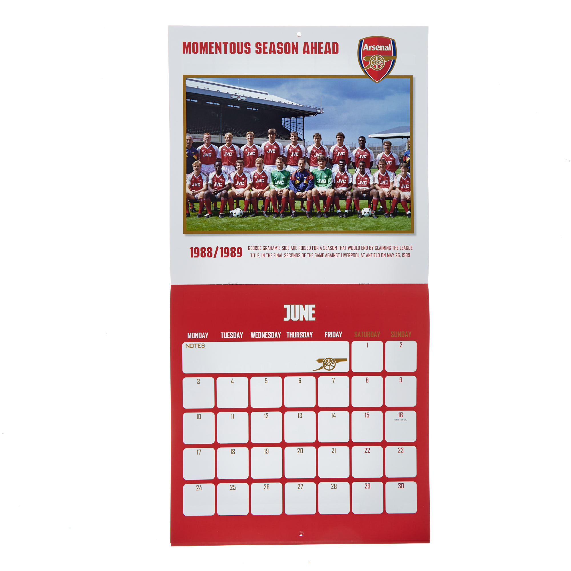 2024 Arsenal Through The Years Square Calendar