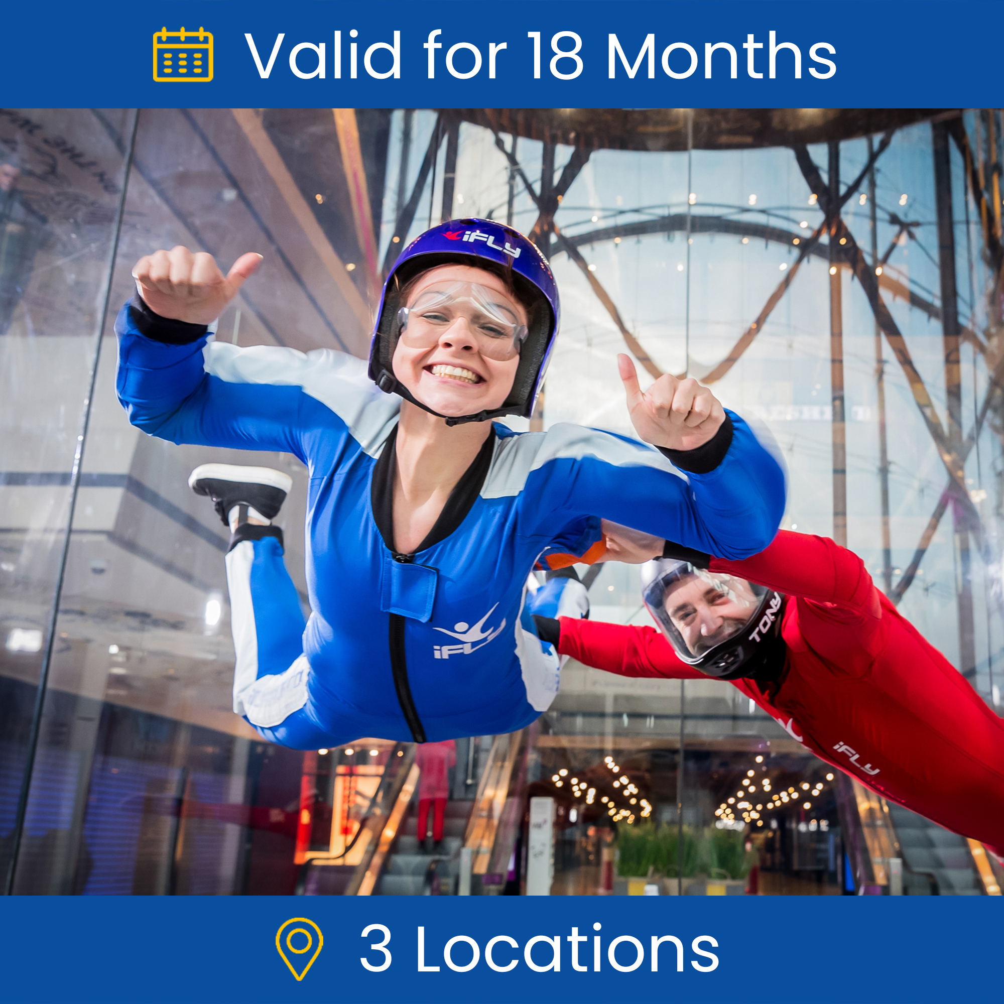 Buy Indoor Skydiving for Two with iFLY Gift Experience Day for GBP 119.