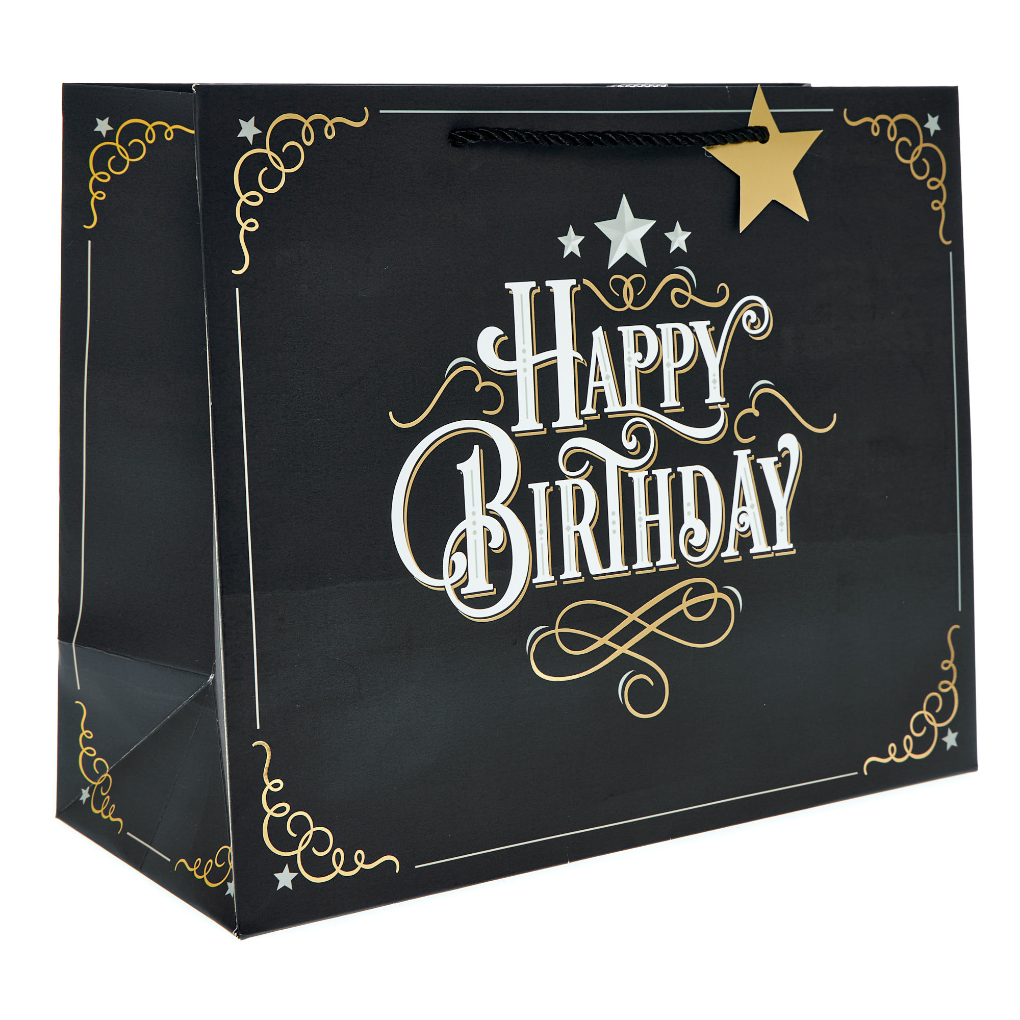 Classic Happy Birthday Large Landscape Gift Bag