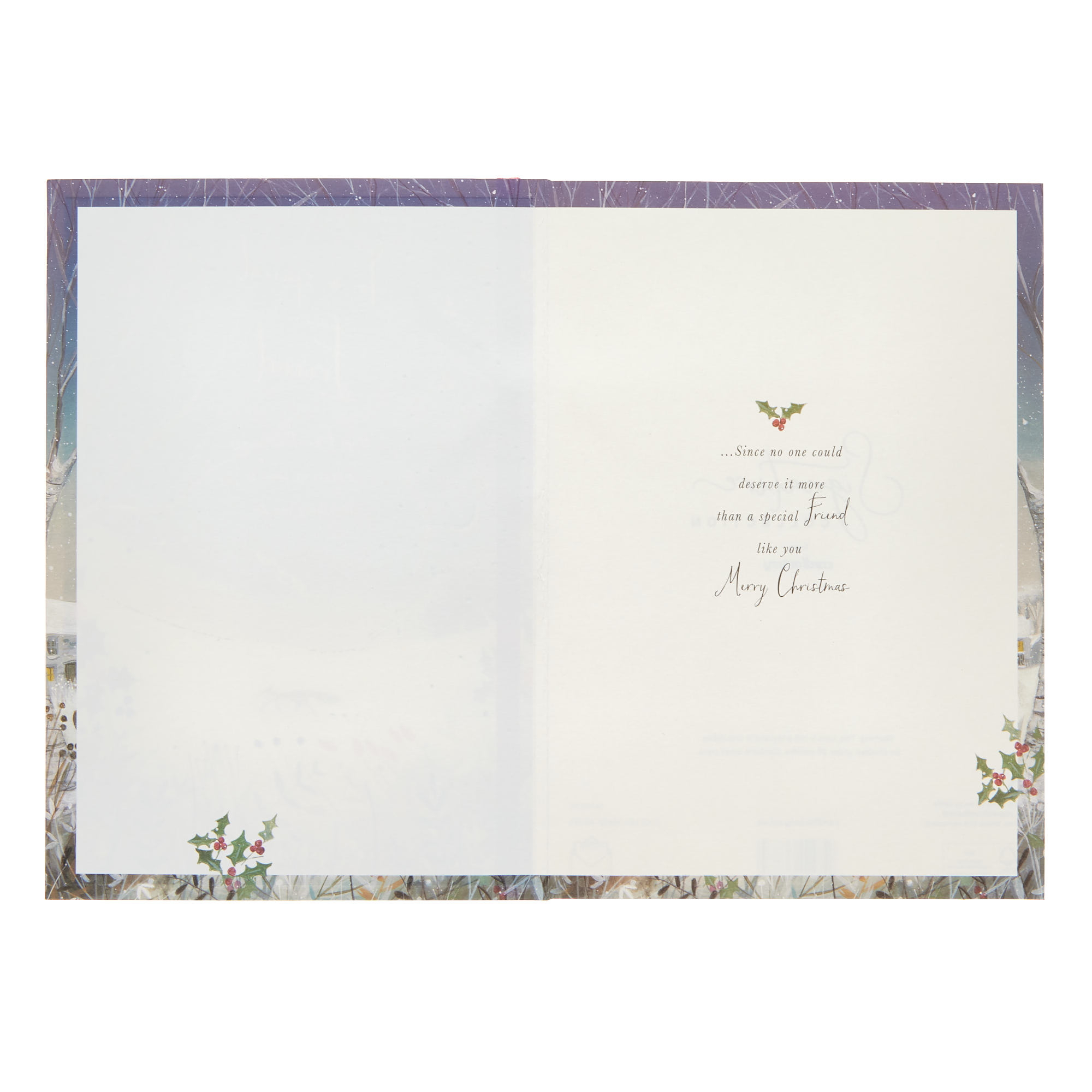 Special Friend Fox & Snow Christmas Card