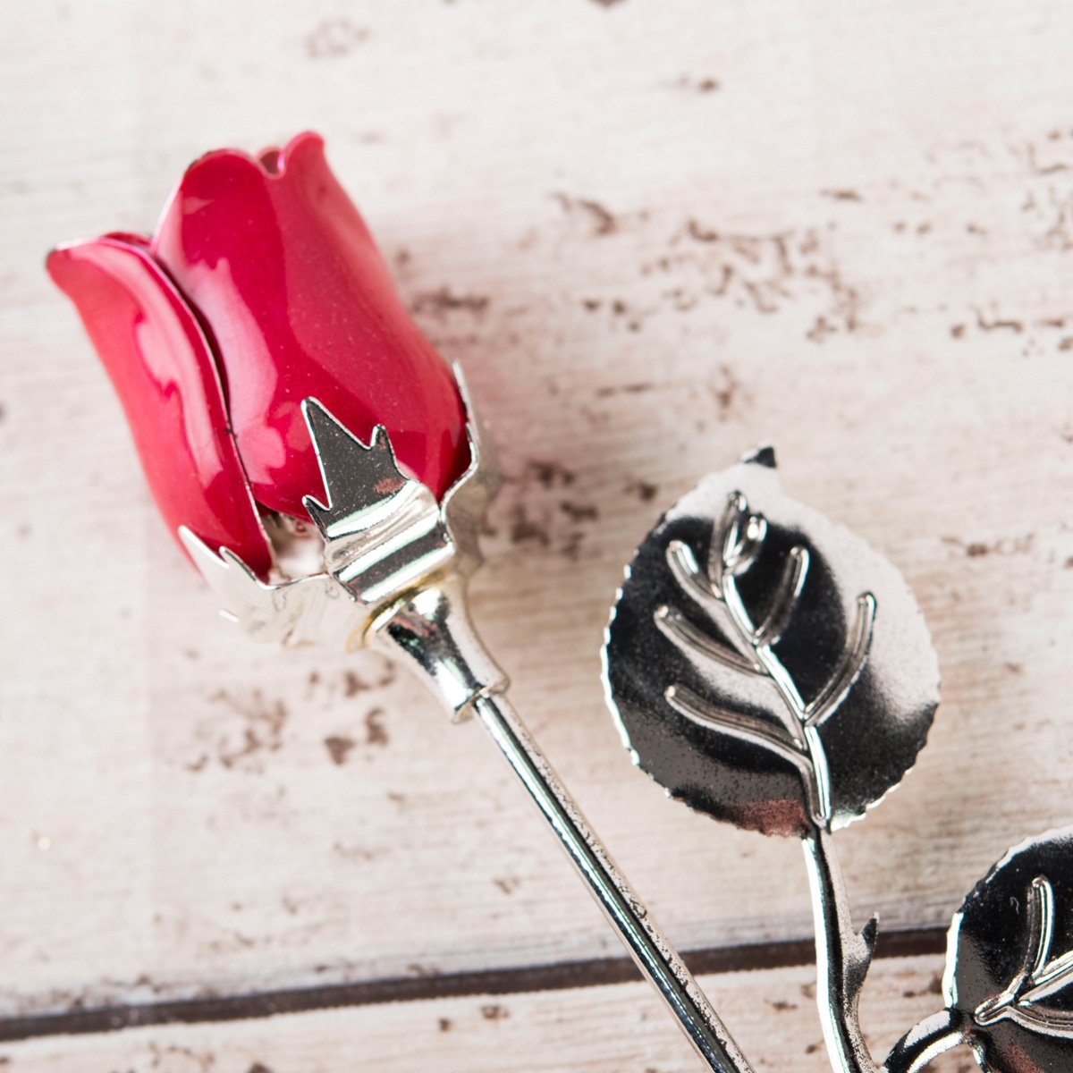 Personalised Engraved Silver-Plated Rose