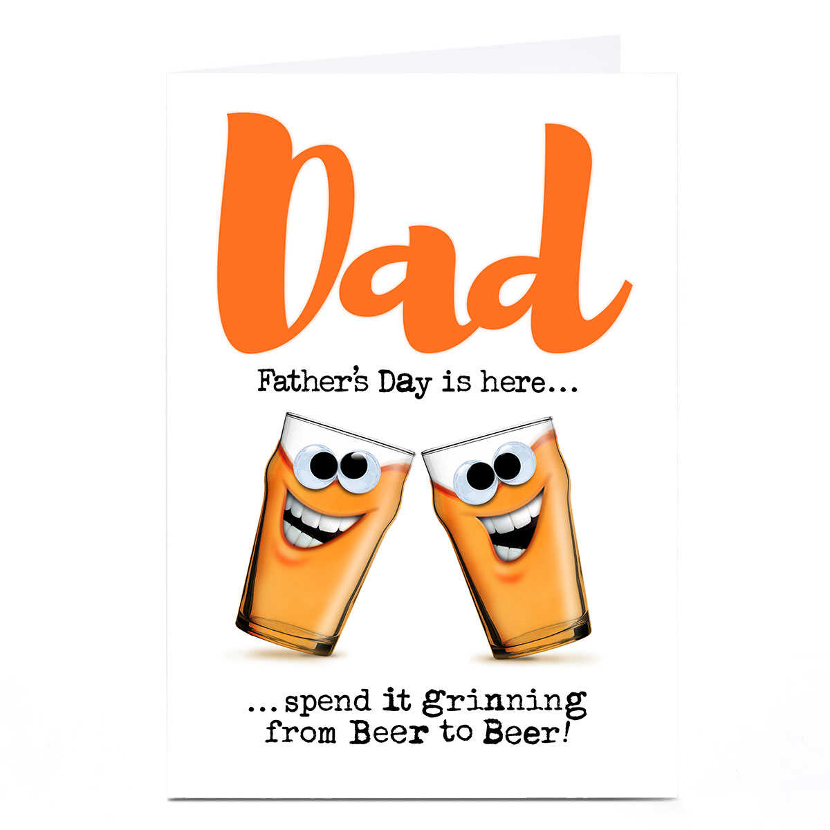 Personalised PG Quips Father's Day Card - Beer To Beer
