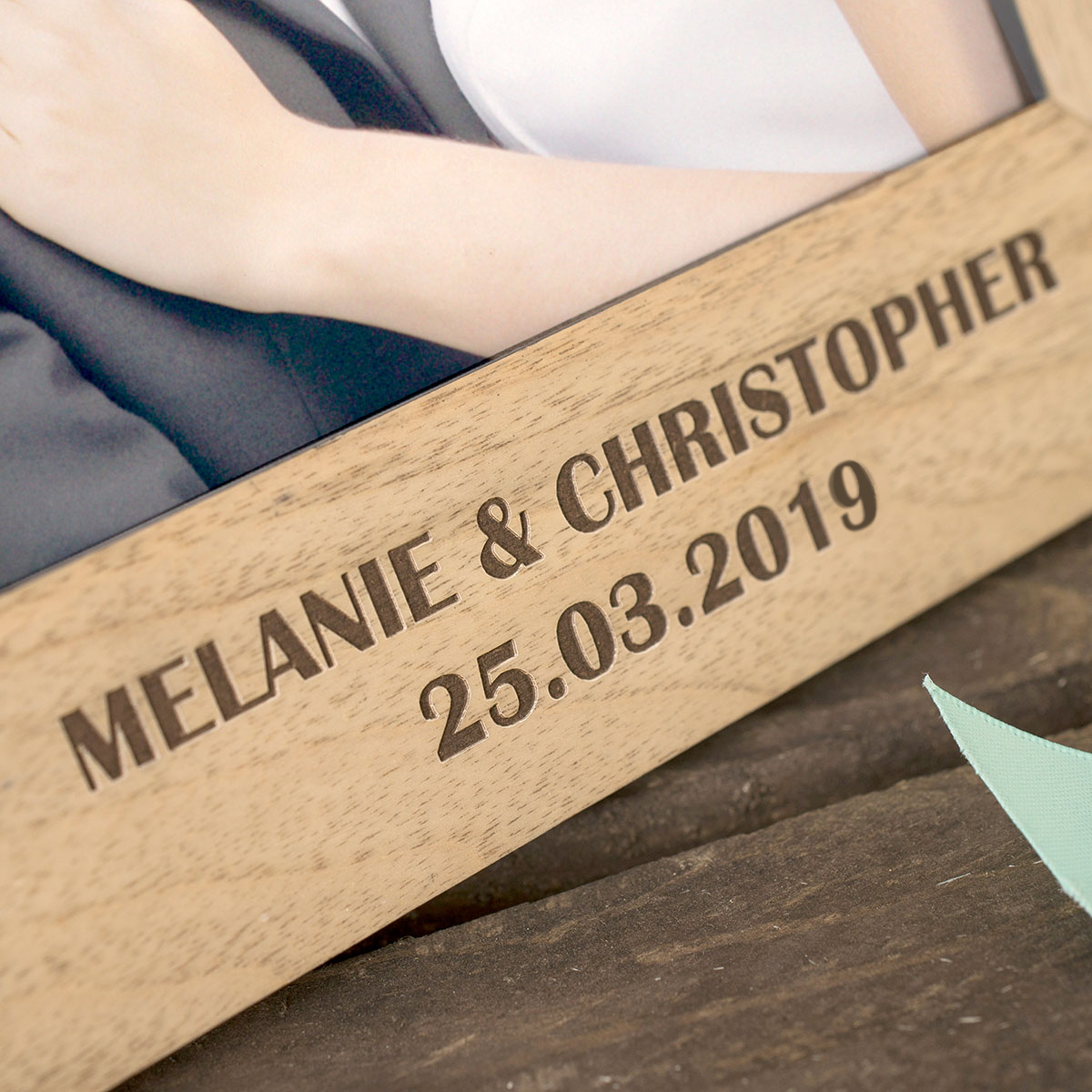 Personalised Engraved Wooden Photo Frame - Mr And Mrs